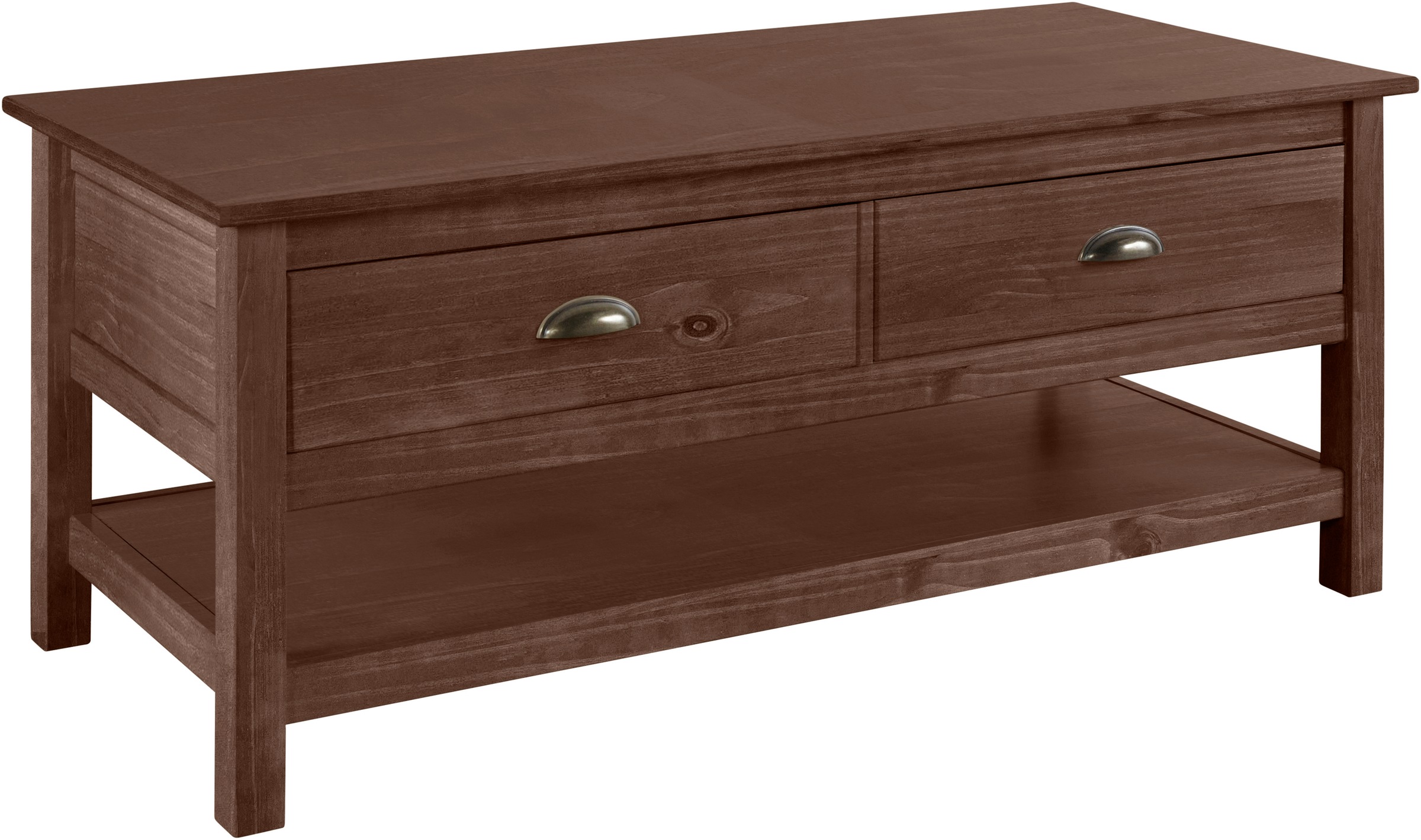 Thumbnail - OTTO home Couchtisch "Schröder" mit 2 Schubladen und 1 Einlegeboden, aus massivem Kiefernholz