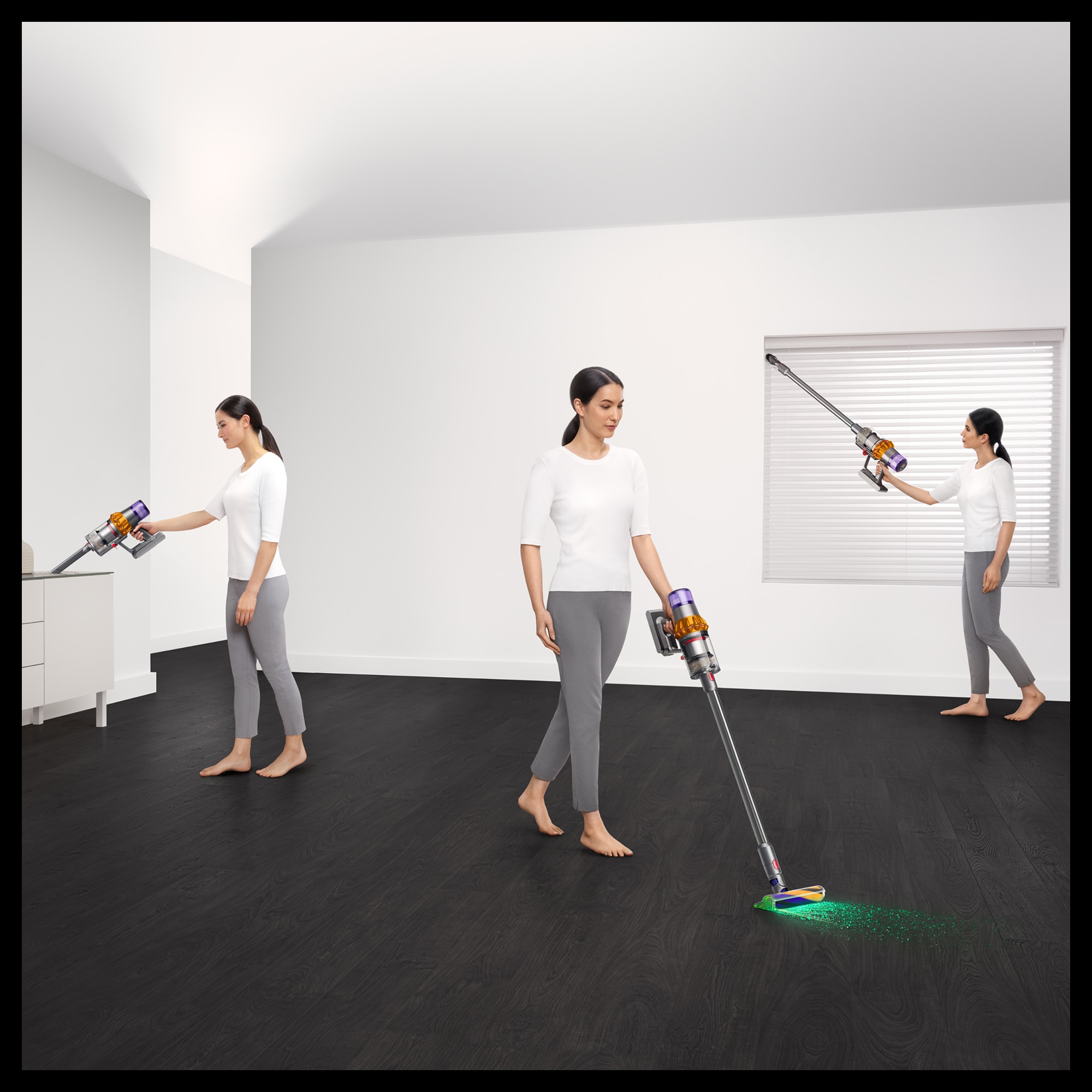 DYSON Akku-Hand-und Stielstaubsauger »Dyson V15 Detect Absolute« Max. Saugkraft: Entfernt selbst tiefsitzenden Schmutz auf allen Böden.