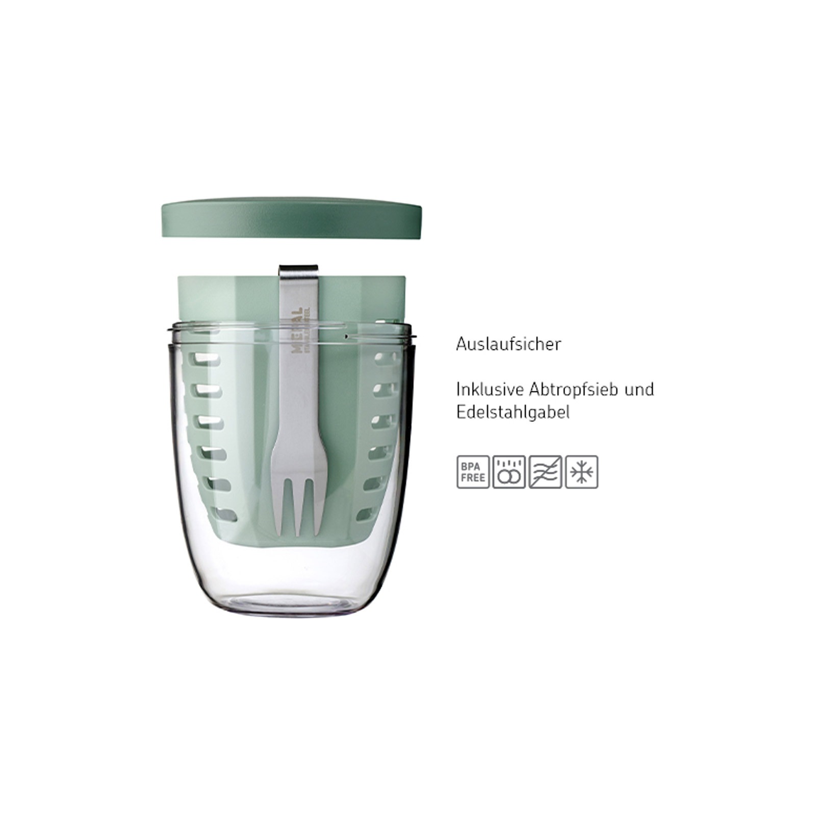 Mepal Lunchbox "Fruitpot Ellipse 600 ml" 1 Stk. tlg. günstig online kaufen