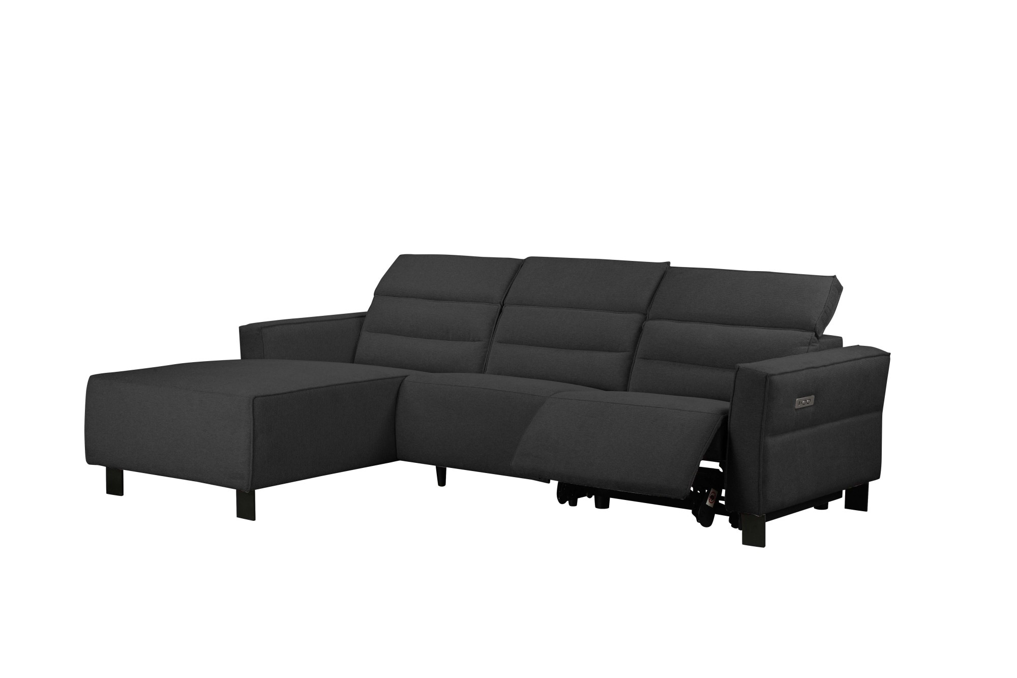 Places of Style Ecksofa »Carpari, L-Form, 263 cm, manuelle o. elektrische Relaxfunktion,«, USB A/C und Kopfteilverstellung