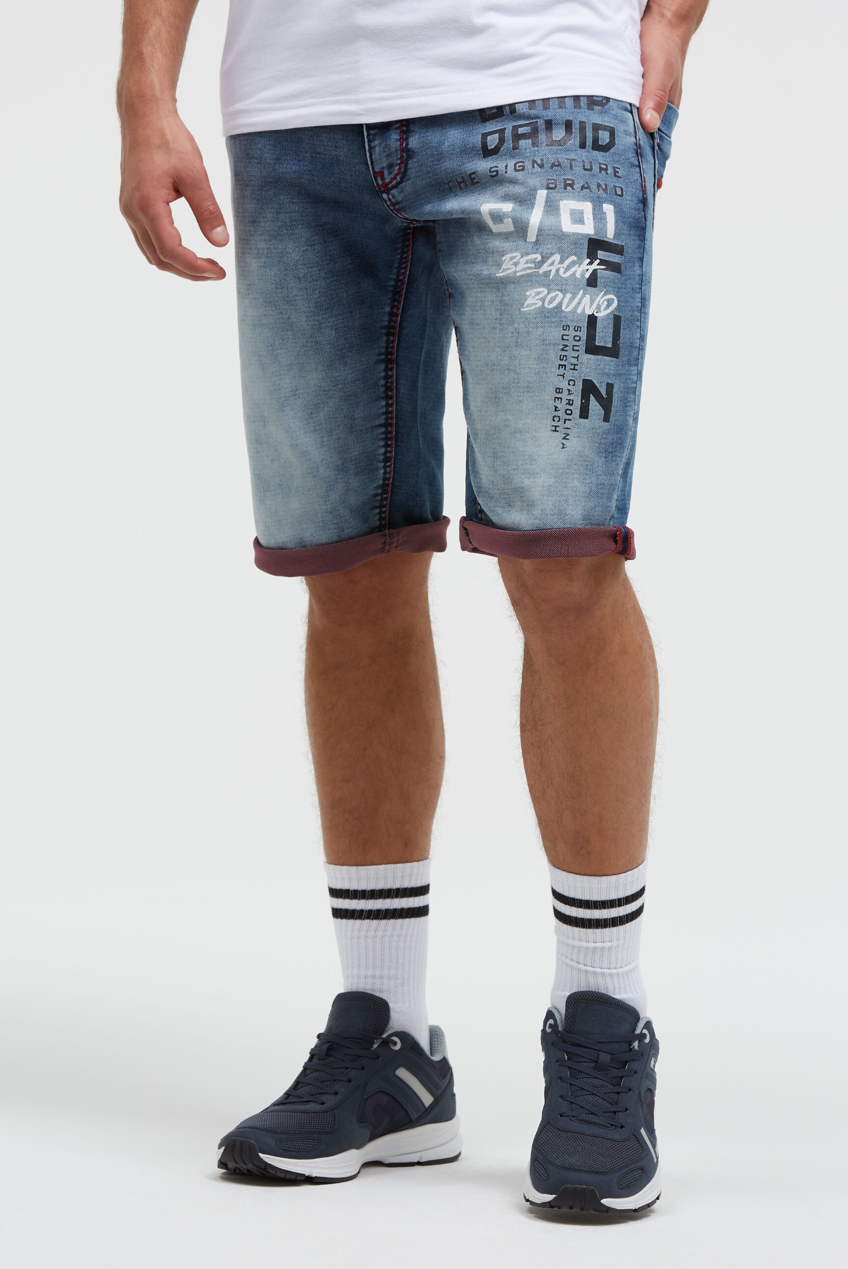 CAMP DAVID Jeansshorts mit zwei Leibhöhen