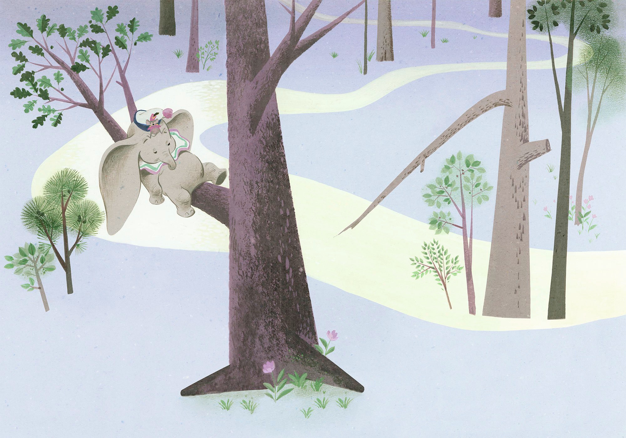 Komar Vliestapete "Dumbo Sleep on Tree", 400x280 cm (Breite x Höhe)