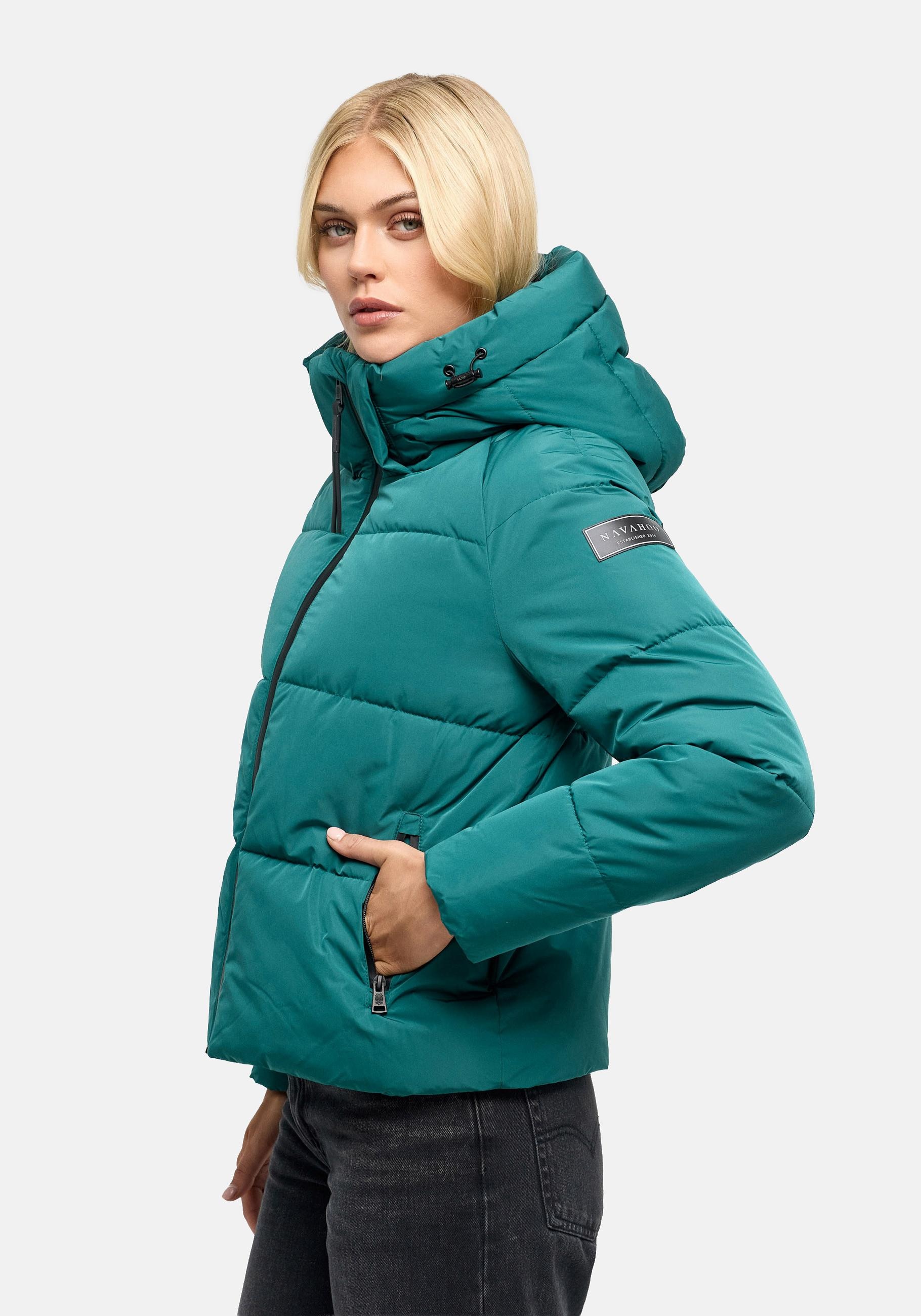 Navahoo Steppjacke »Frostherz XIV« mit Kapuze Kurze gesteppte Damen Winterjacke mit abnehmbarer Kapuze