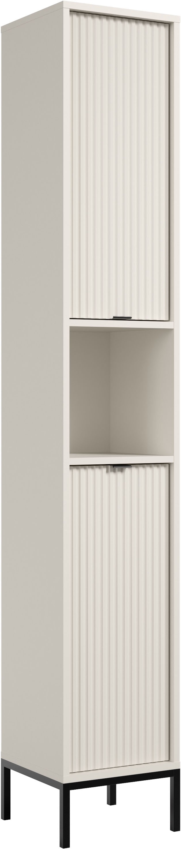 Hochschrank, B:32cm H:195cm T:32cmkaschmirfarben, BASIC BY BALCULINA, Holzwerkstoff, Badezimmer, Schränke, "Lucera Hochschrank, Badezimmerschrank