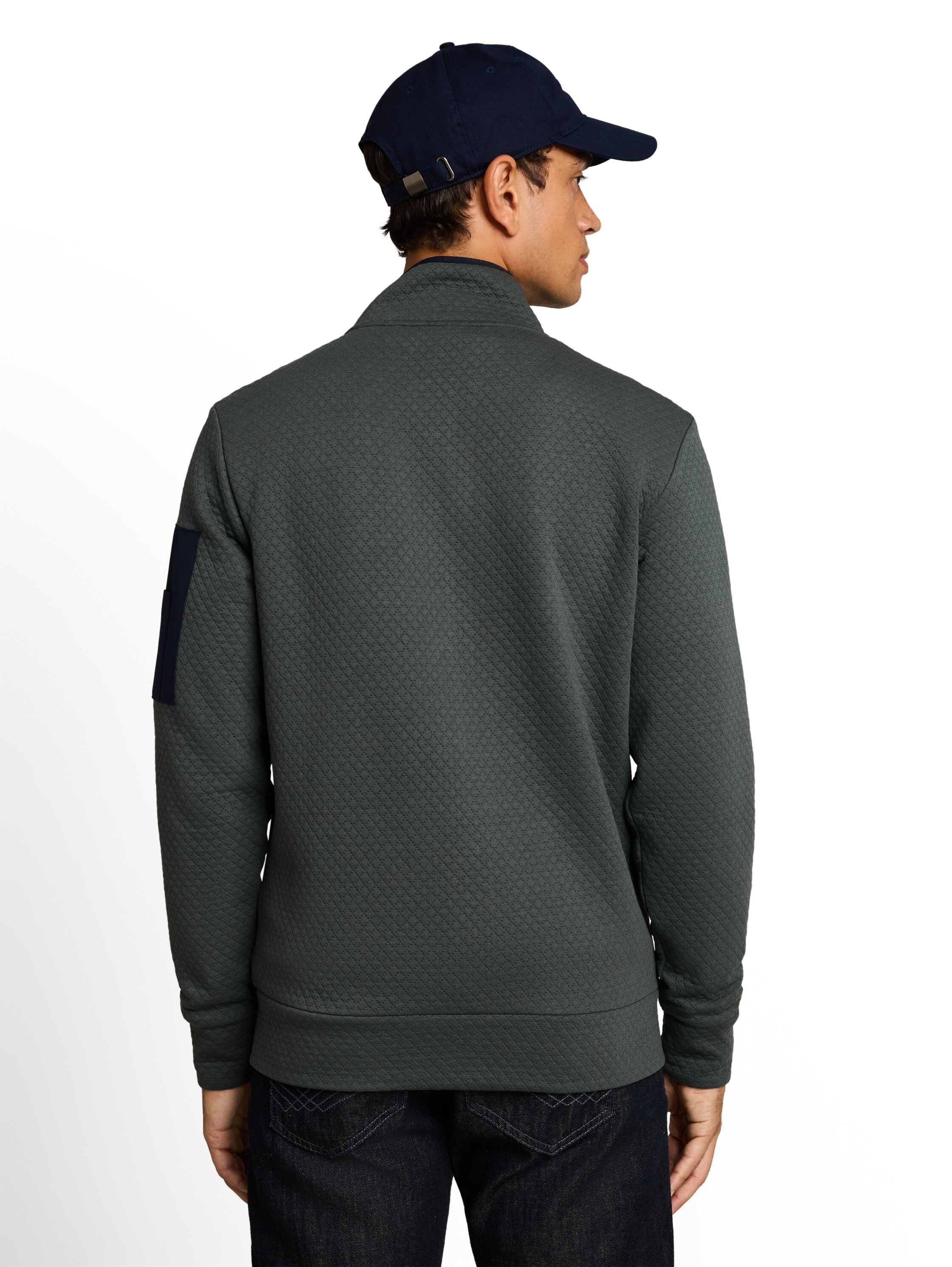 TOM TAILOR Sweatjacke Praktischer Stehkragen mit Reißverschluss / Sportiver Look