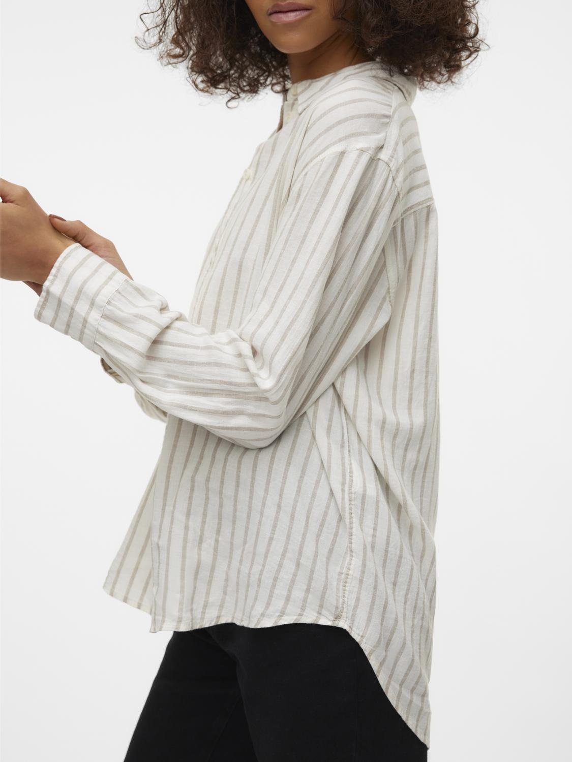 Thumbnail - Vero Moda Hemdbluse "VMLINN LINEN LS SHIRT WVN NOOS", hochwertige Qaulität mit Leinen