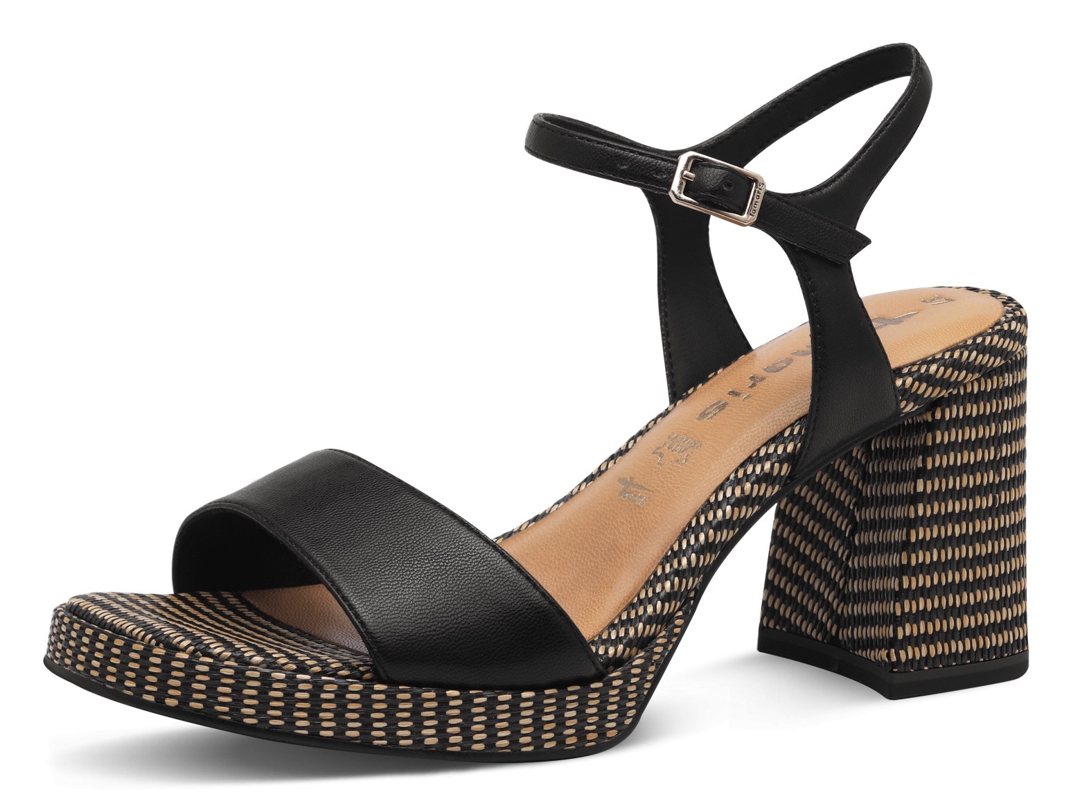 Tamaris Sandalette, Blockabsatz, Riemchensandale, auffällige Absatzgestaltu günstig online kaufen