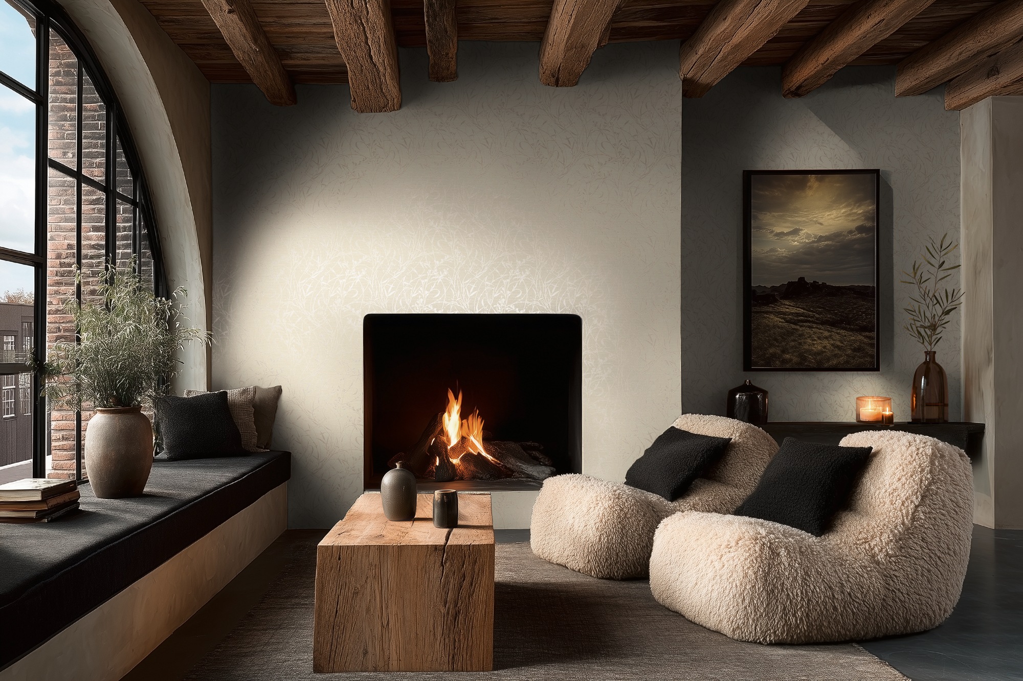 living walls Vliestapete »Vibes & Styles Fee – Wild Free Vliestapete« floral leicht strukturiert Filigranes Gräserdesign mit feinen Linien und dezentem Glanzeffekt