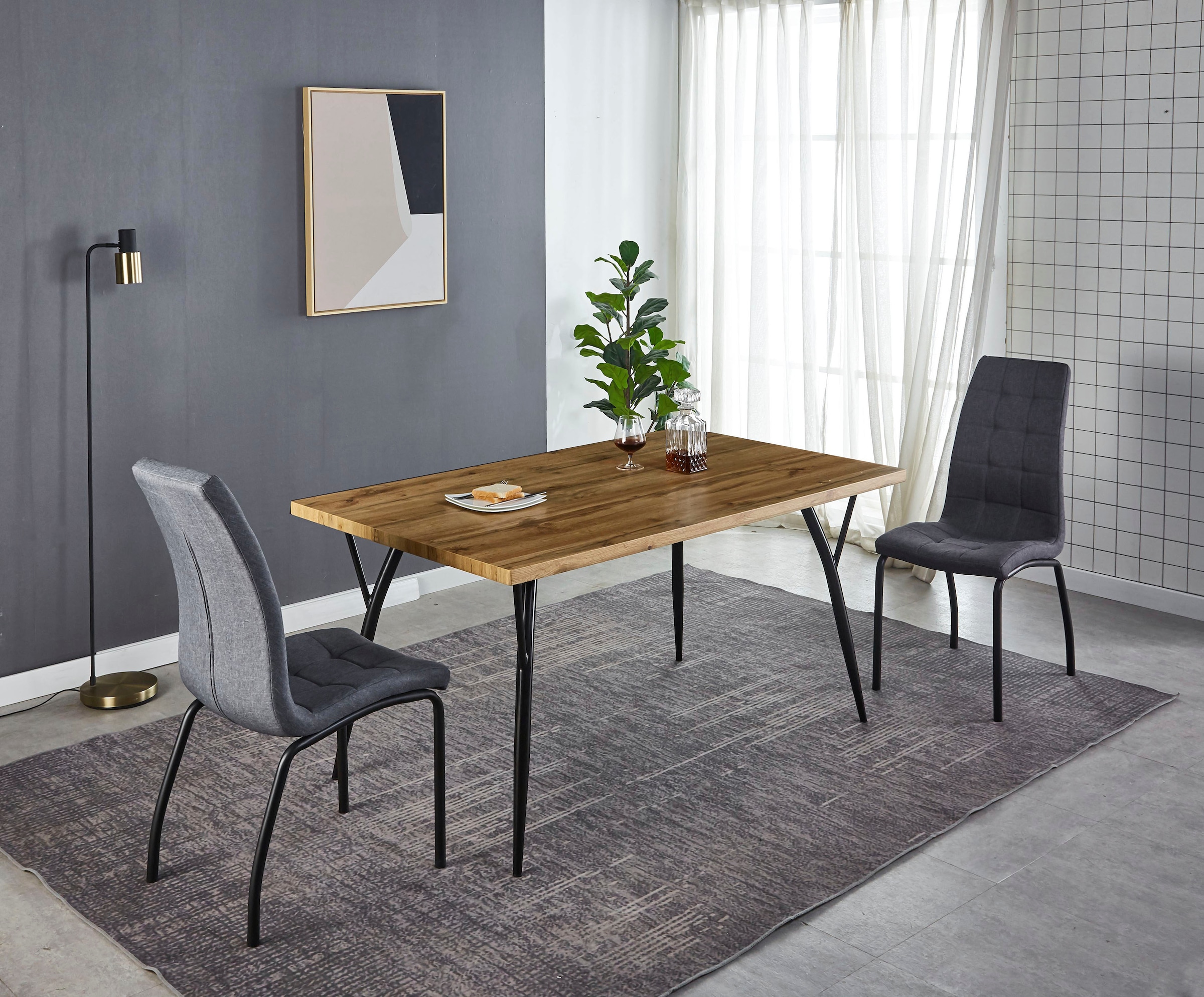Home affaire Esstisch »Aage«, Eiche-Dekor, Breite 150 cm