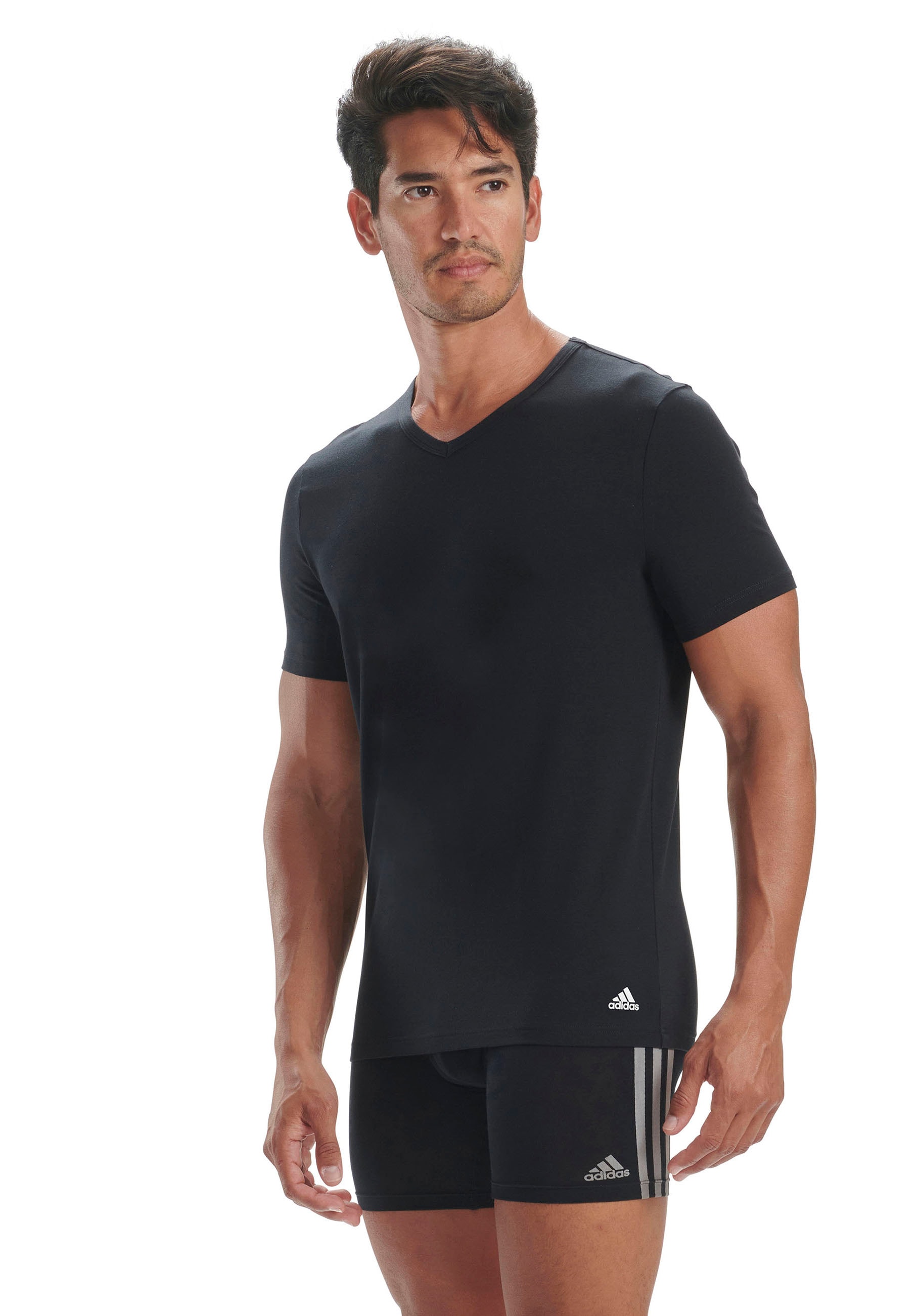 adidas Sportswear T-Shirt »"Active Flex Cotton"«, mit V-Ausschnitt und legerer Passform