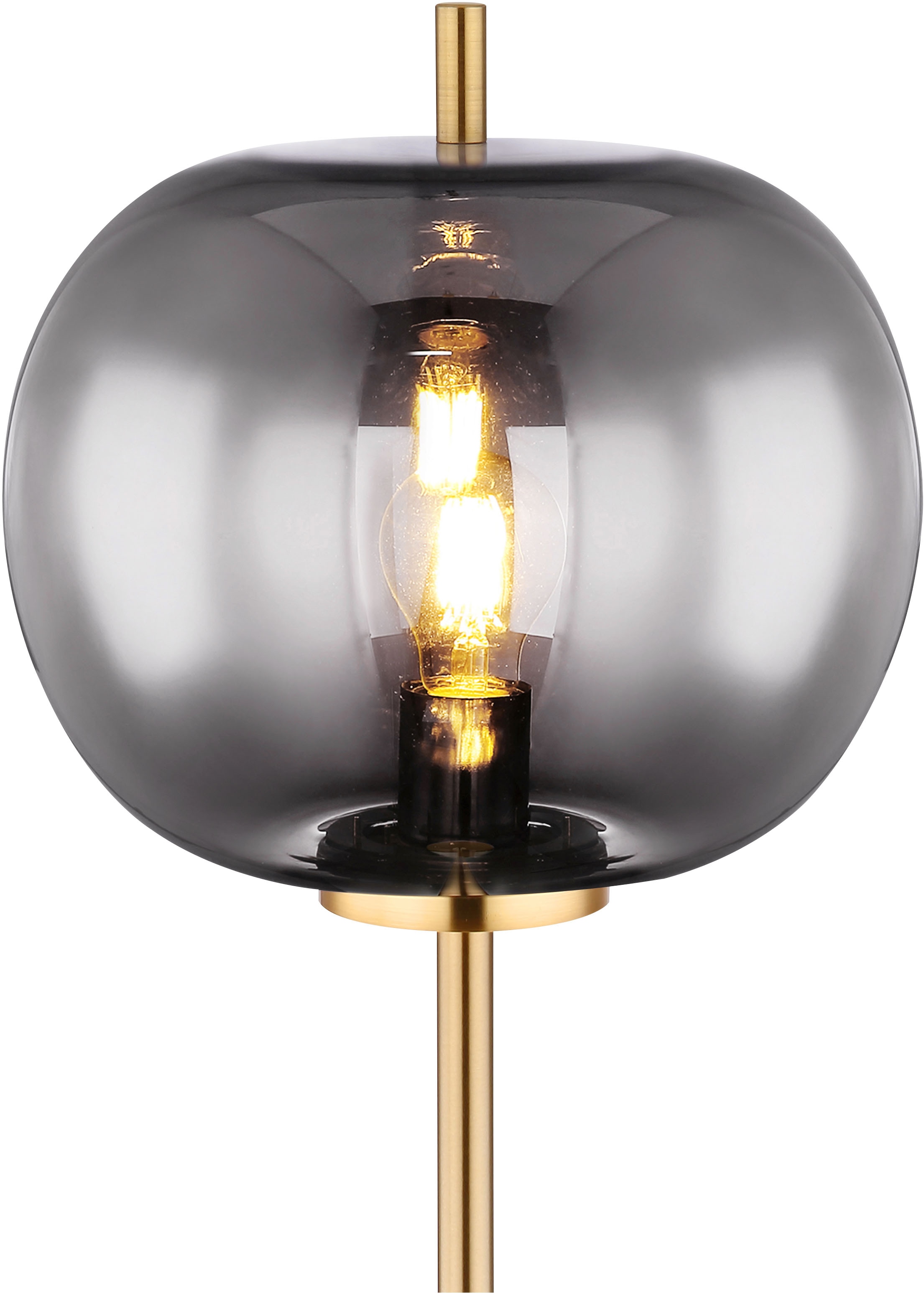GLOBO LIGHTING Stehlampe »BLACKY I«, Leuchtmittel E27 | ohne Leuchtmittel, Hängelampe/Pendelleuchte/Glas/Höhe kürzbar/Esstisch