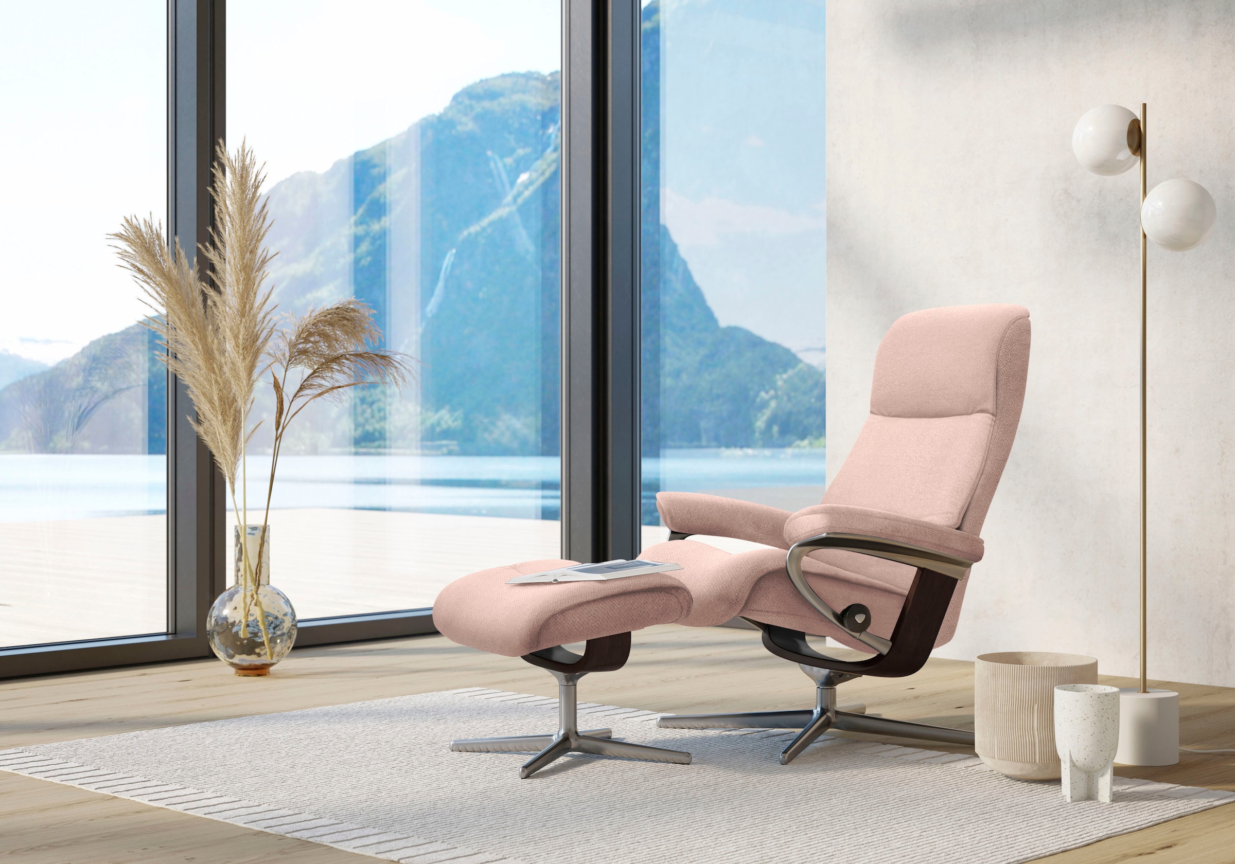 Stressless Relaxsessel "View", mit Cross Base, Größe S, M & L, Holzakzent B günstig online kaufen