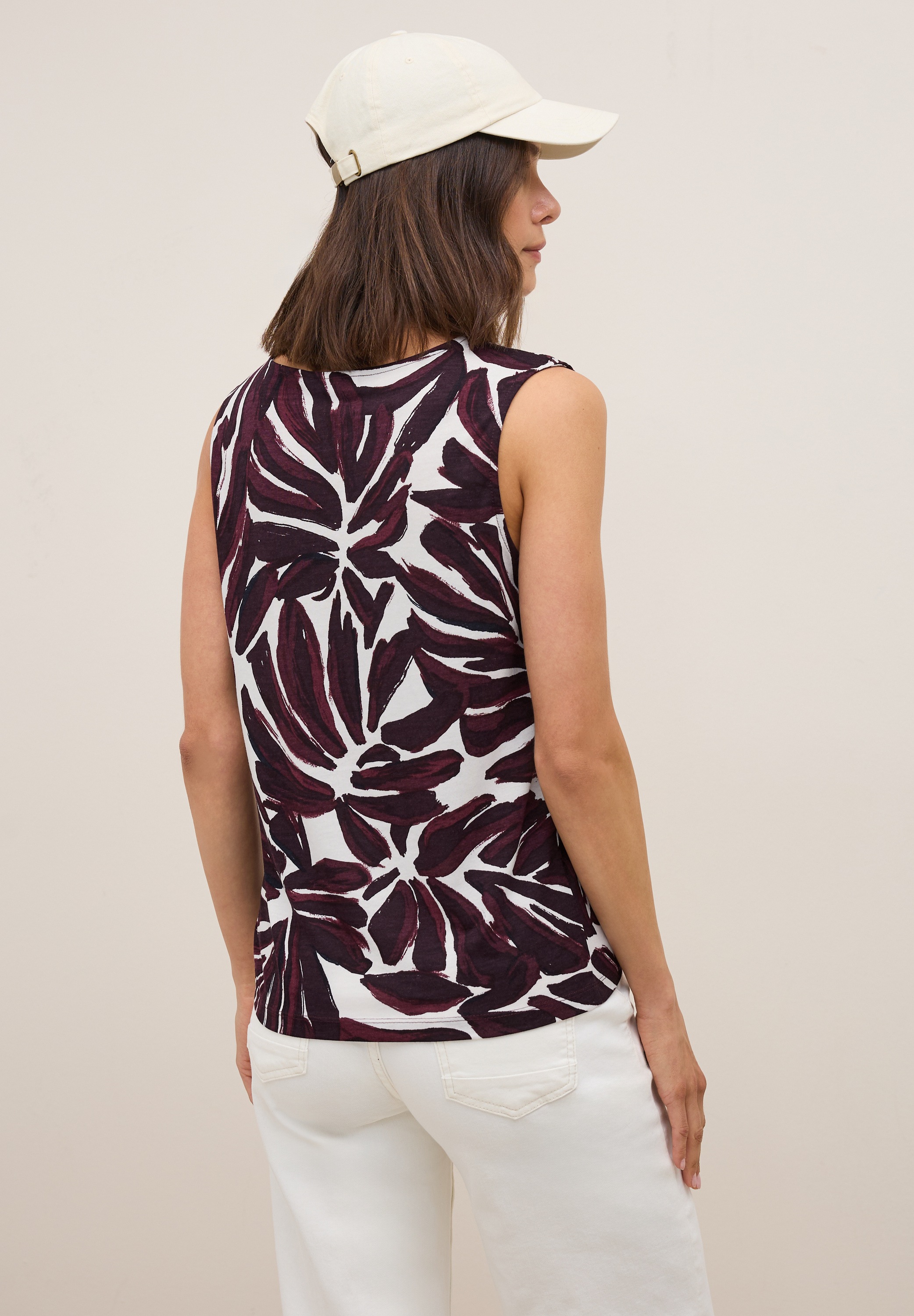 Cecil Shirttop, mit grafischem Muster und V-Ausschnitt