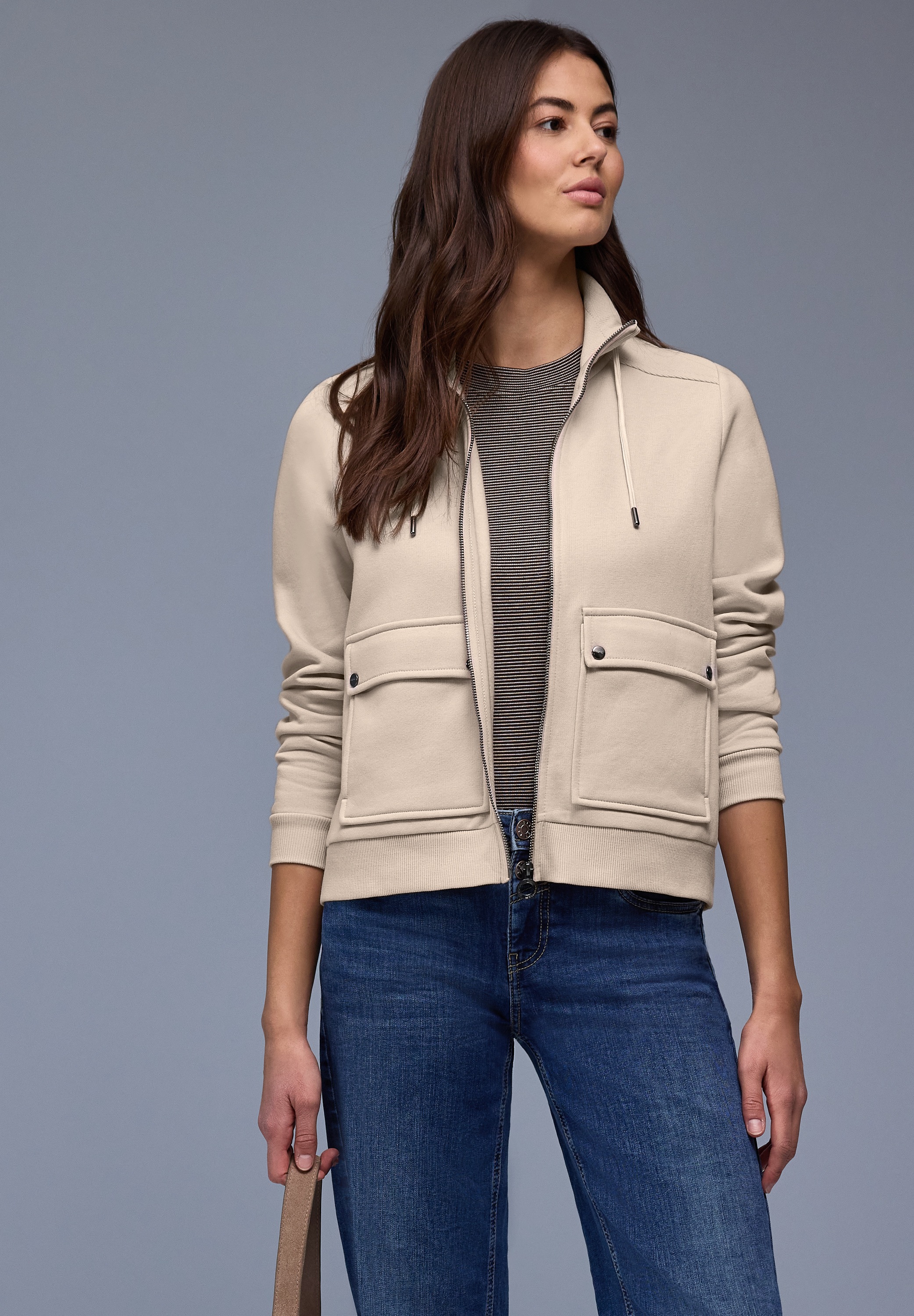 STREET ONE Kurzjacke ohne Kapuze mit Stehkragen
