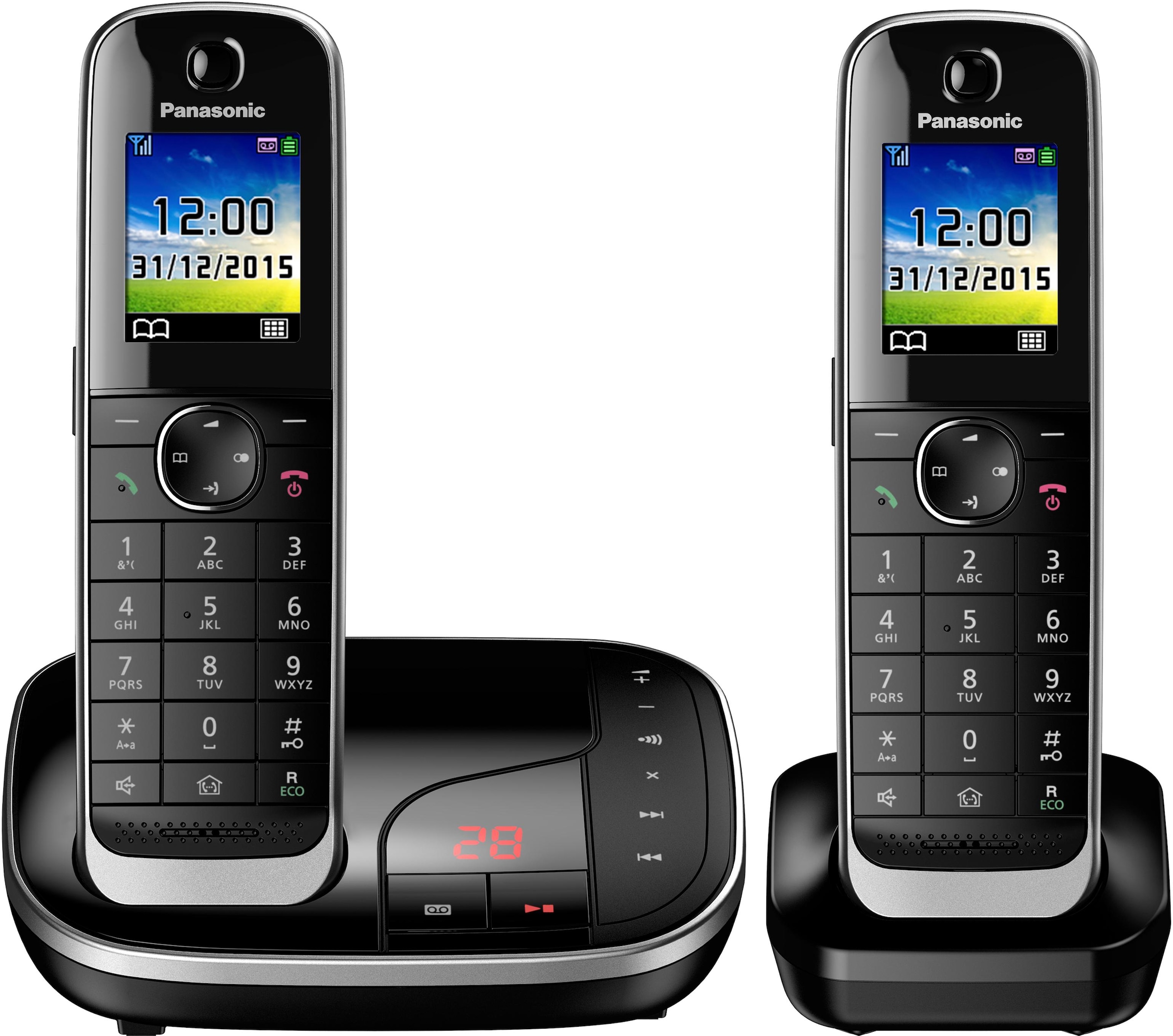 Schnurloses DECT-Telefon »KX-TGJ322«, (Mobilteile: 2), mit Anrufbeantworter,...