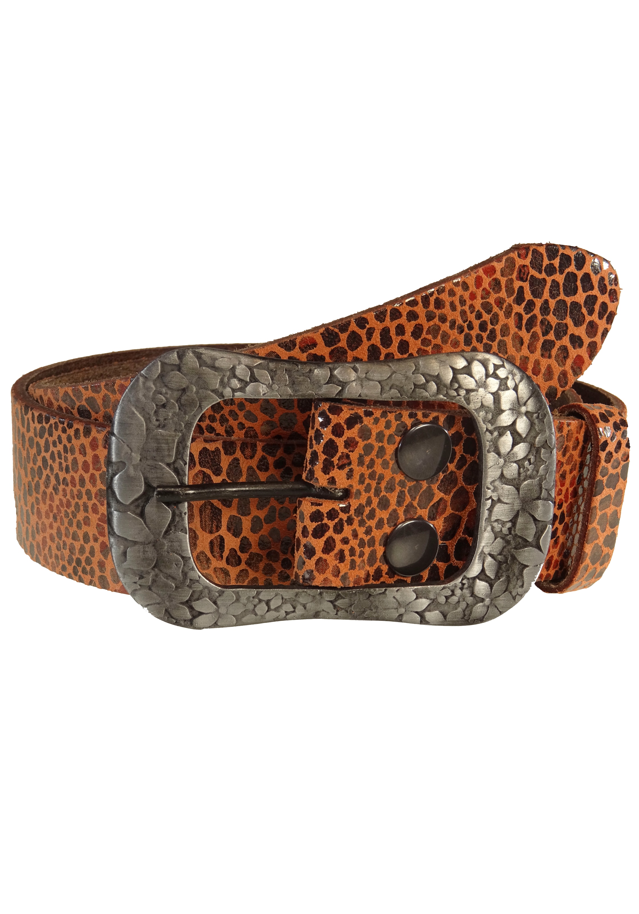 Rettungsring Gürtel Ledergürtel "Lagarto Coral", mit austauschbarer Schließ günstig online kaufen