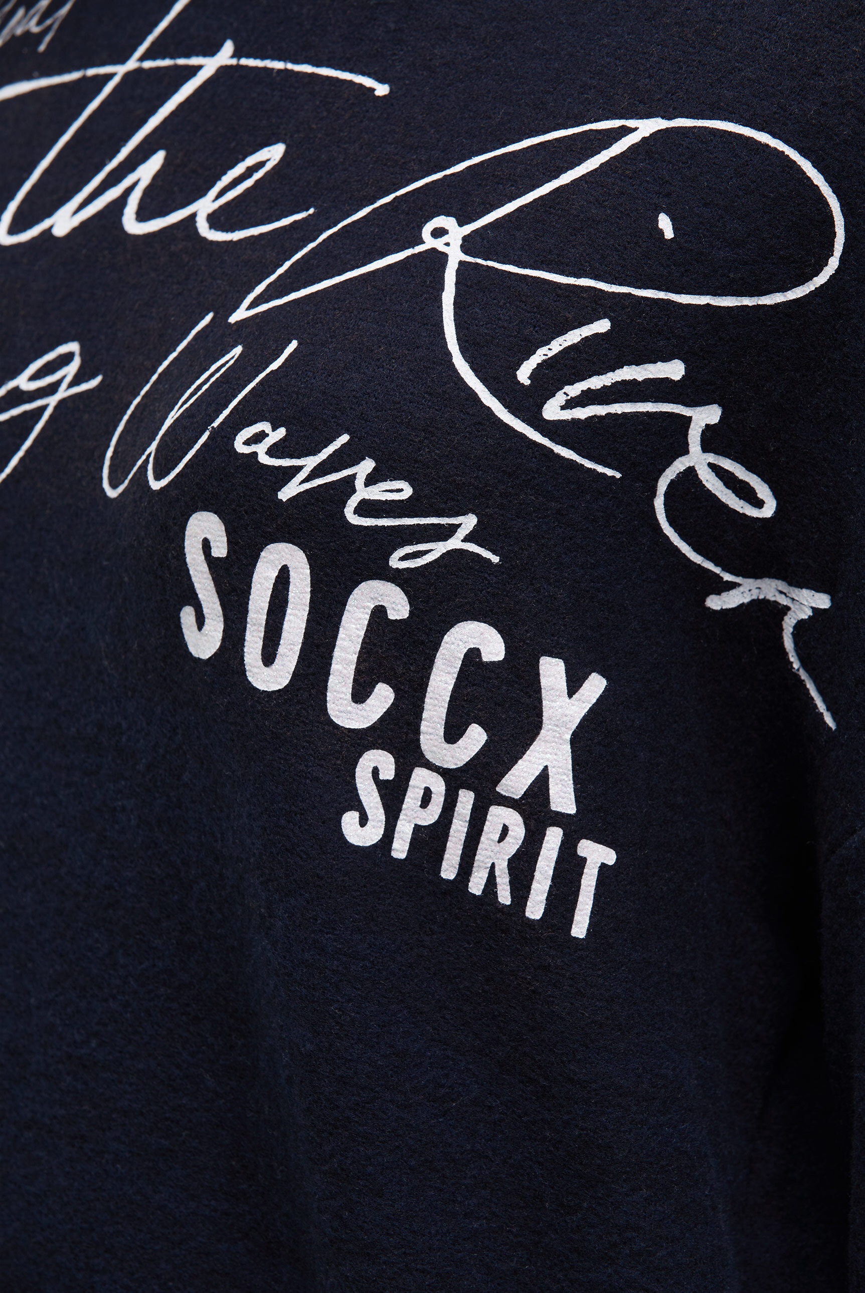 SOCCX Rundhalspullover mit weicher Haptik