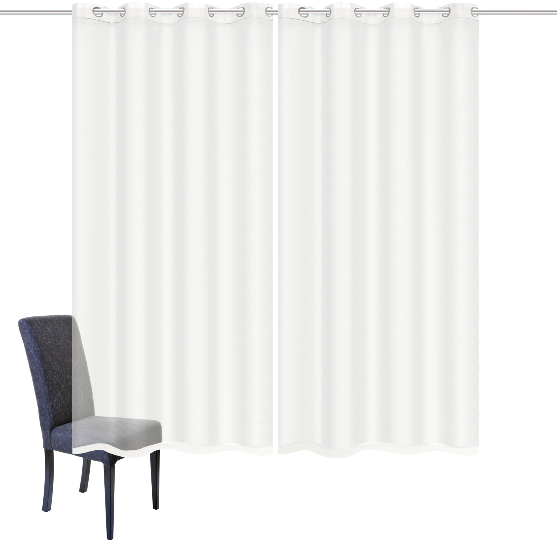 Thumbnail - HOME WOHNIDEEN Gardine "DOLLY" Ösen 2 Stk. tlg. transparent