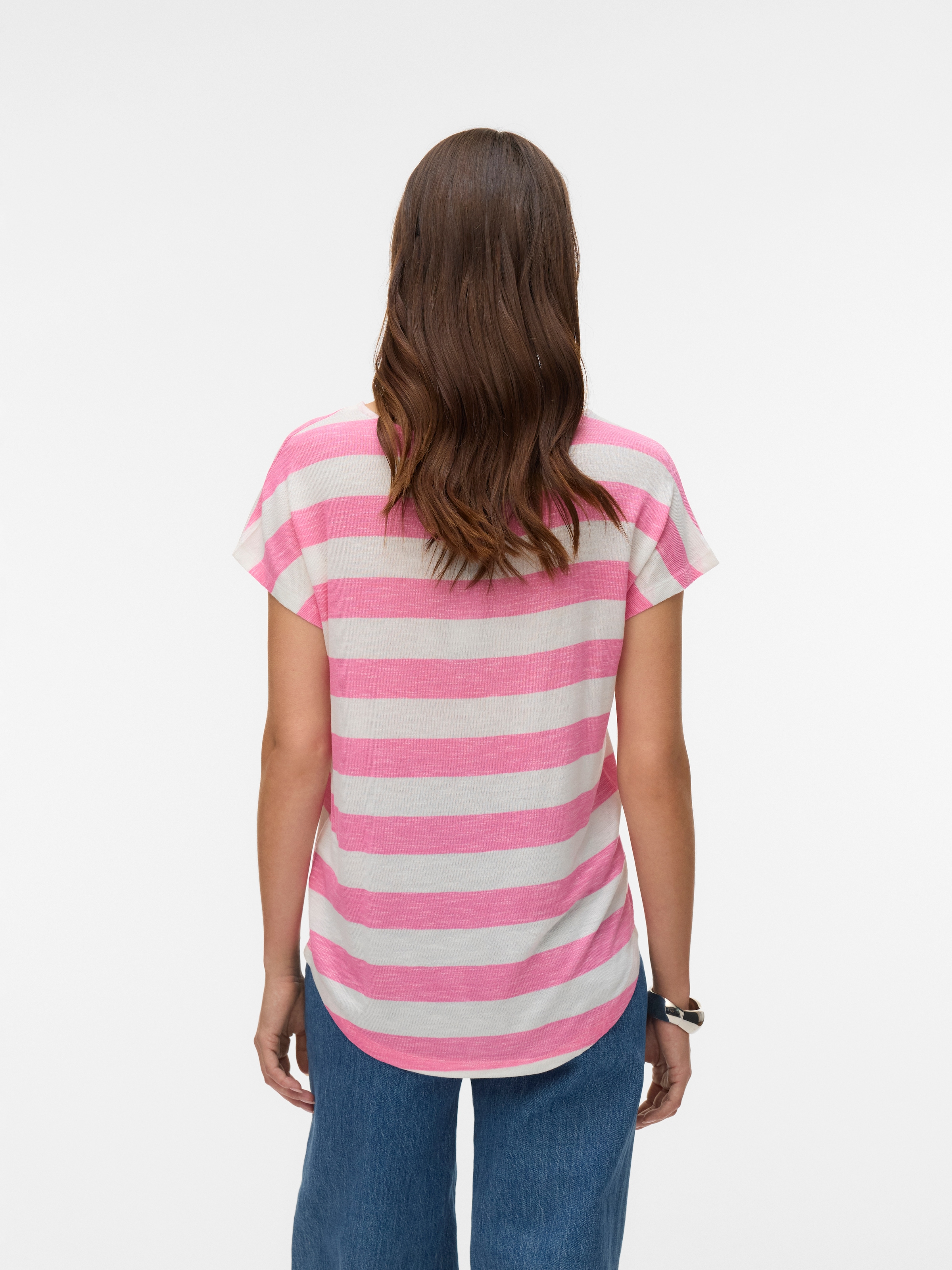 Vero Moda Kurzarmshirt »VMWIDE STRIPE SL TOP GA JRS NOOS« Viskosemischung