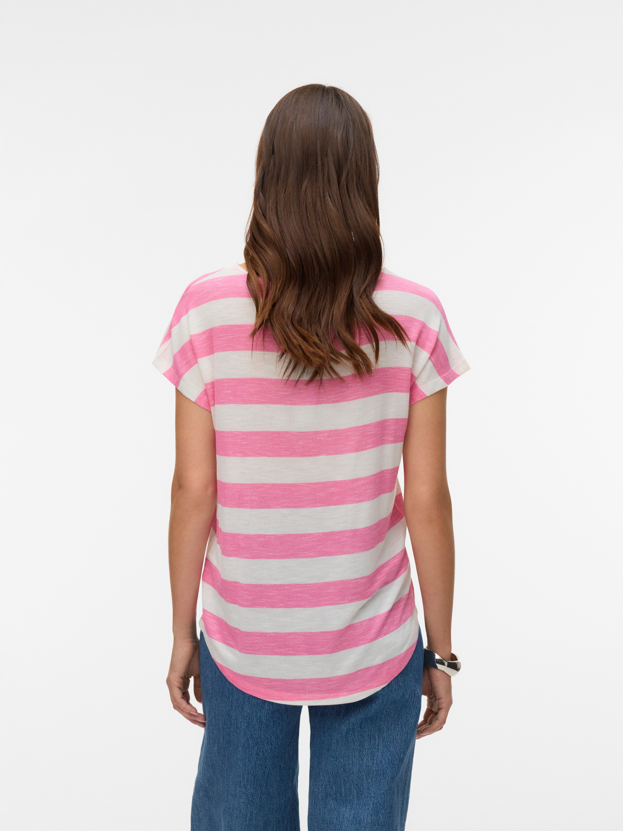 Vero Moda Kurzarmshirt "VMWIDE STRIPE SL TOP GA JRS NOOS" Viskosemischung günstig online kaufen