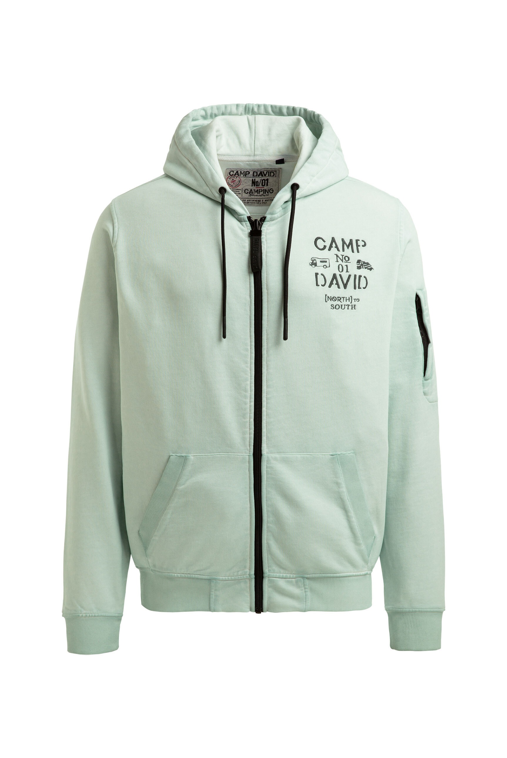 CAMP DAVID Kapuzensweatjacke mit Ärmeltasche günstig online kaufen