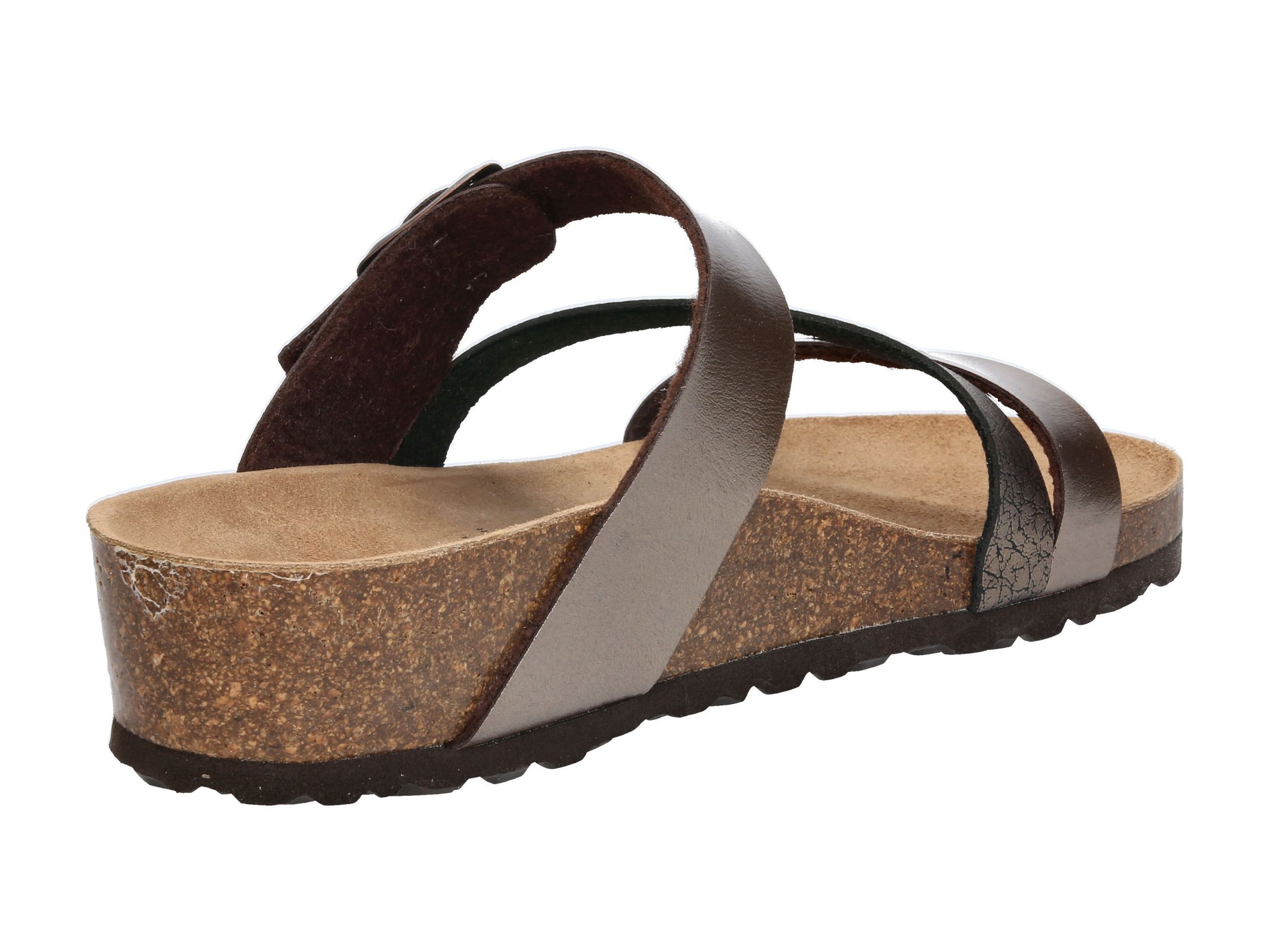 Pantolette LICO "Natural Glitter", Damen, Gr. 42, braun, Synthetik, Schuhe Pantolette 3