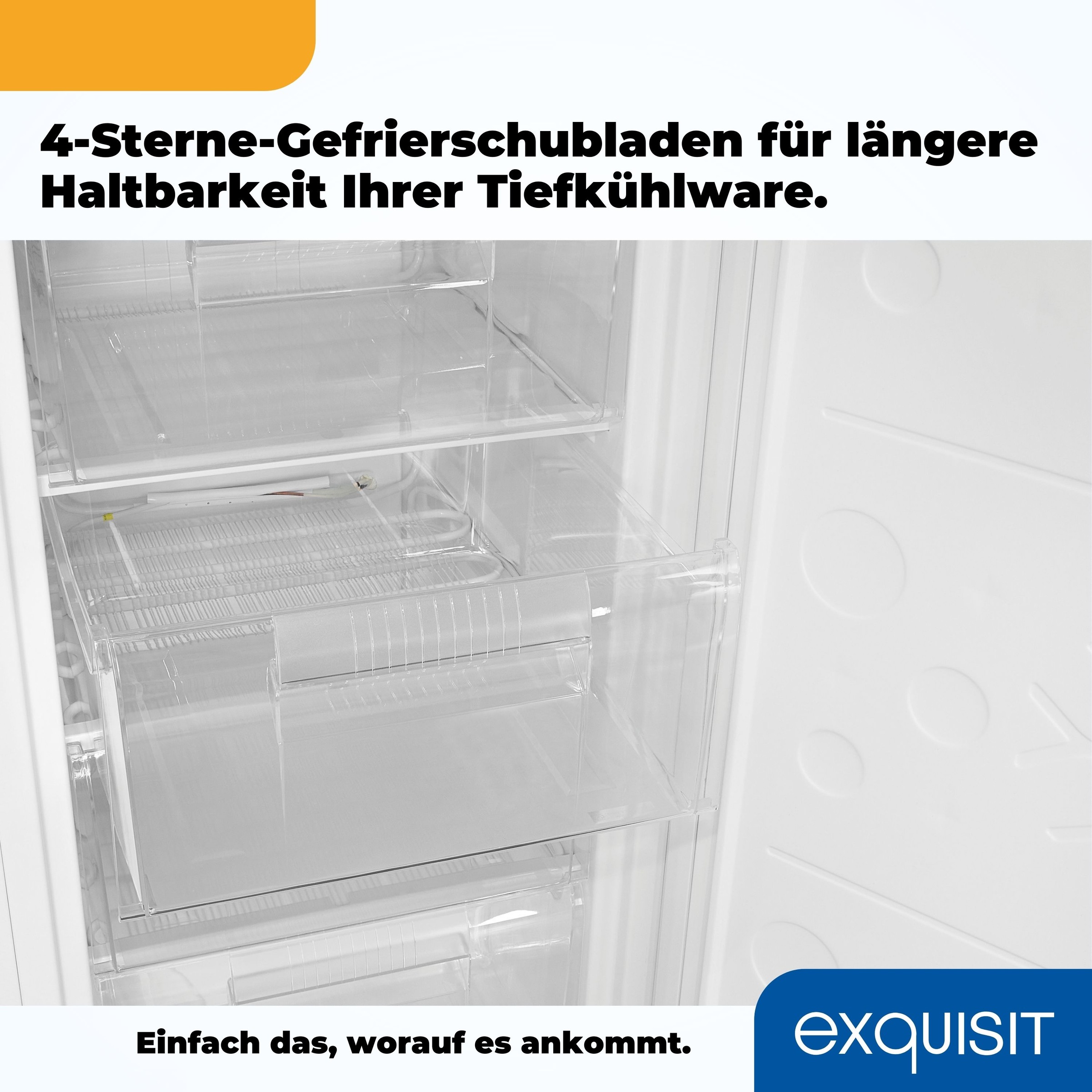 exquisit Gefrierschrank »GS145-051D weiss«, 125,9 cm hoch, 54 cm breit
