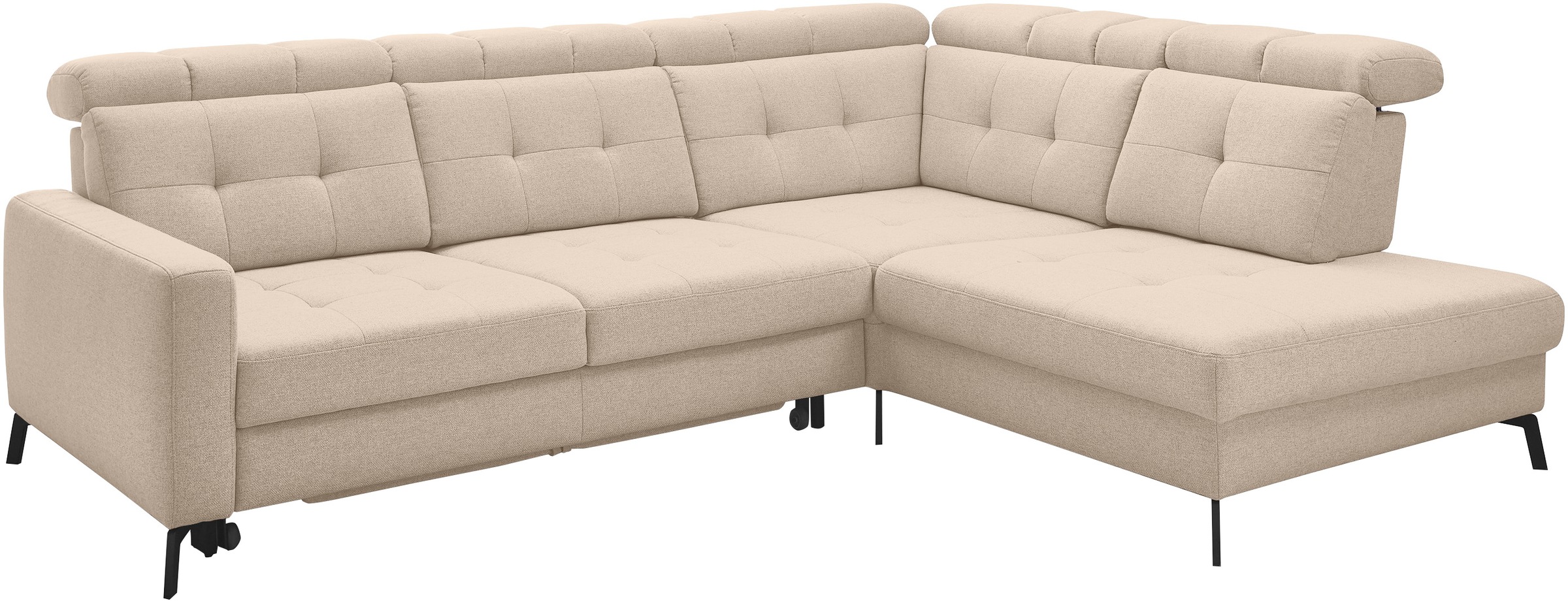 Musterring Ecksofa »MR 4615«, mit Kopf- und Rückenverstellung, Metallfuß schwarz, Maße 272 x 214 cm