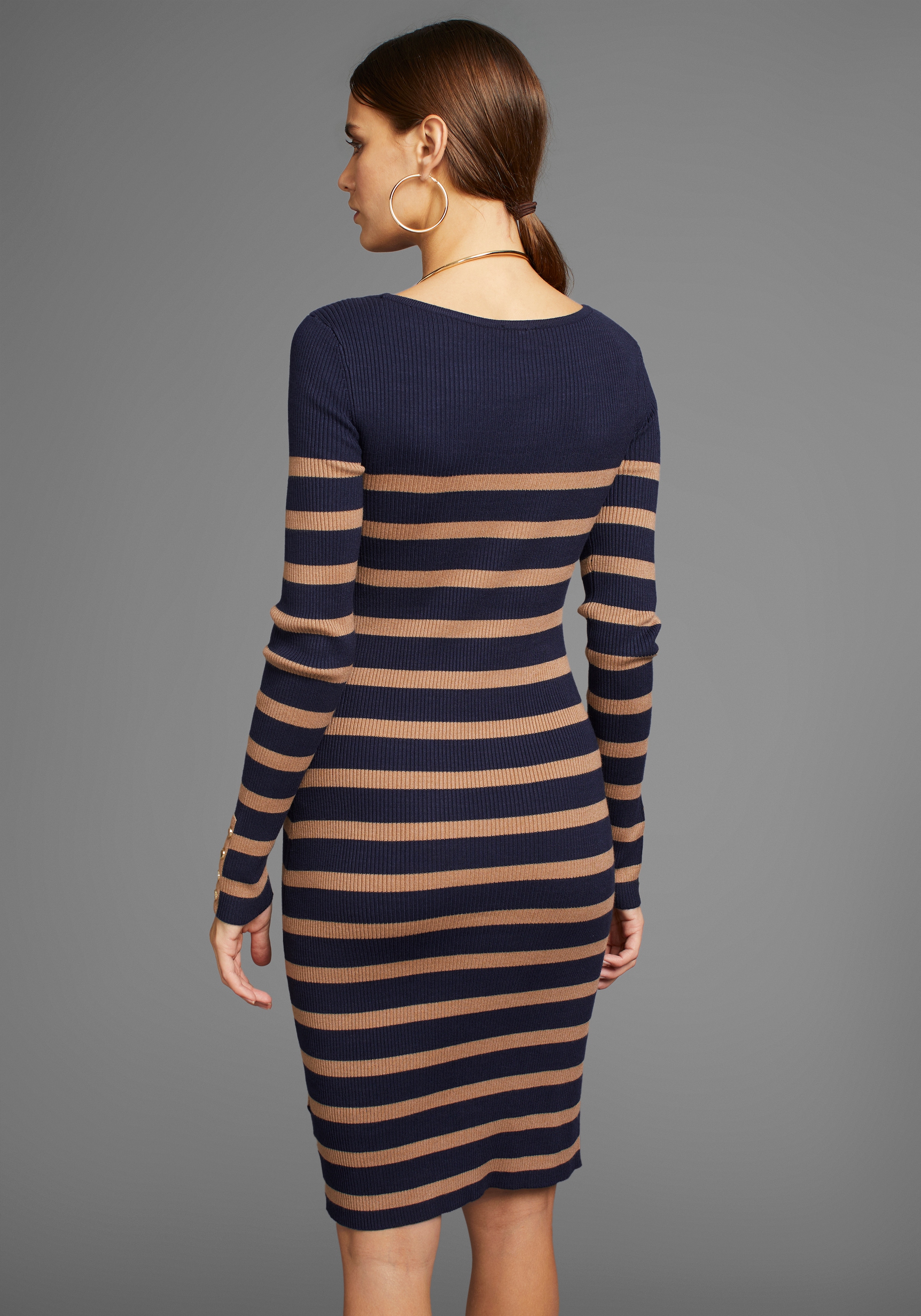 HECHTER PARIS Strickkleid, mit Kontraststreifen