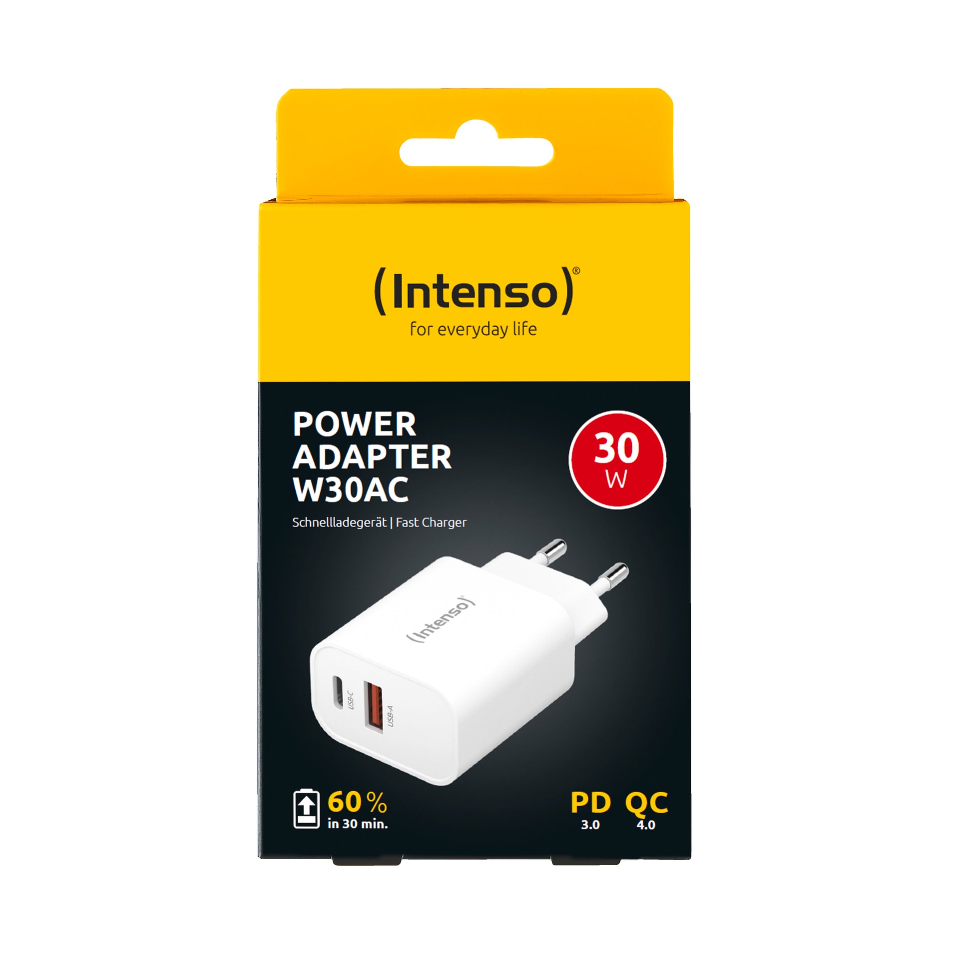 Intenso USB-Ladegerät »Power Adapter W30AC, 30W USB-A und USB-C«