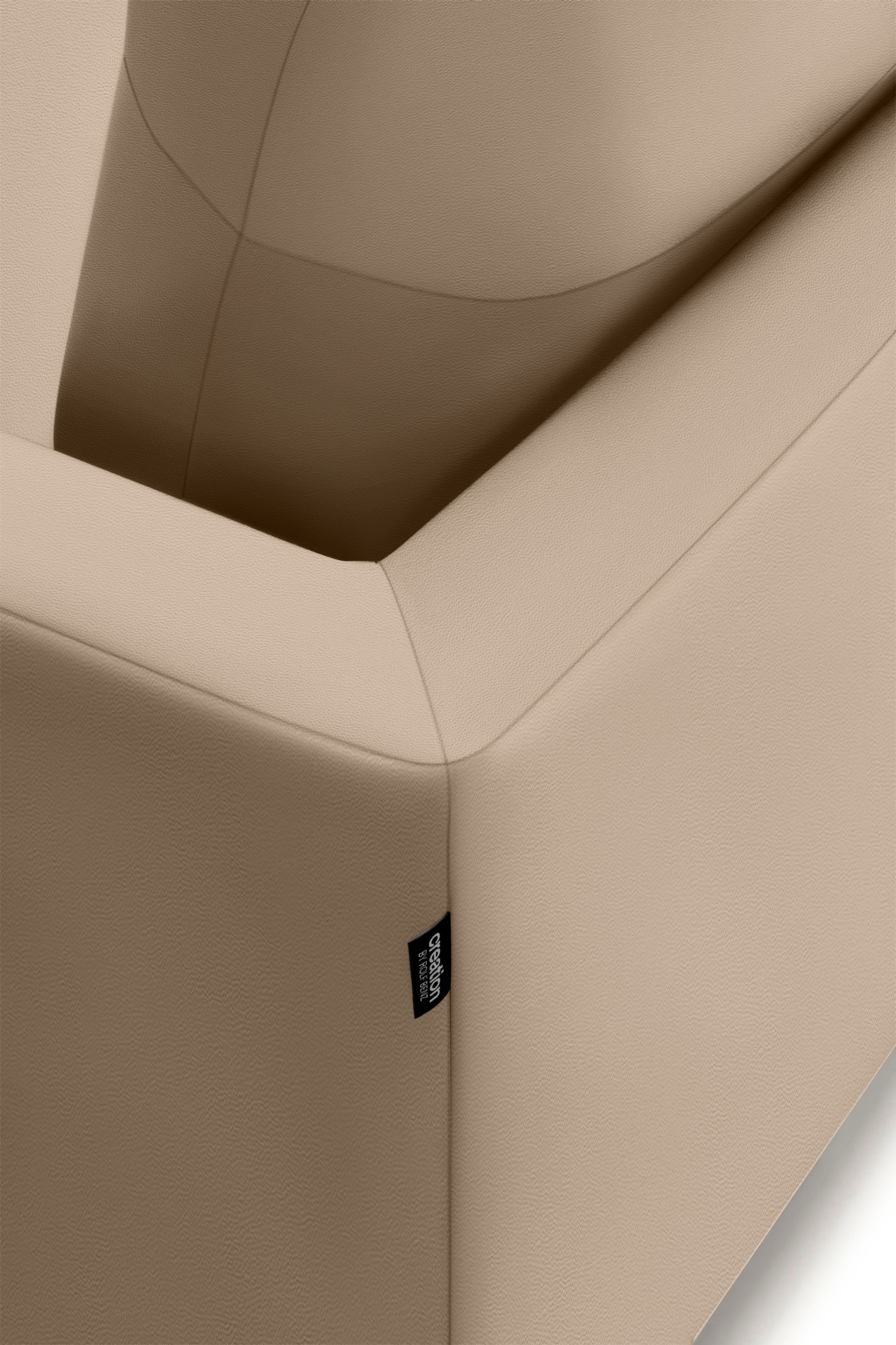 Creation BY ROLF BENZ Ecksofa »CR.414, Designecksofa, Polsterecke, L-Form«, wahlweise aus feinstem Rindsleder oder hochwertigem Chenille