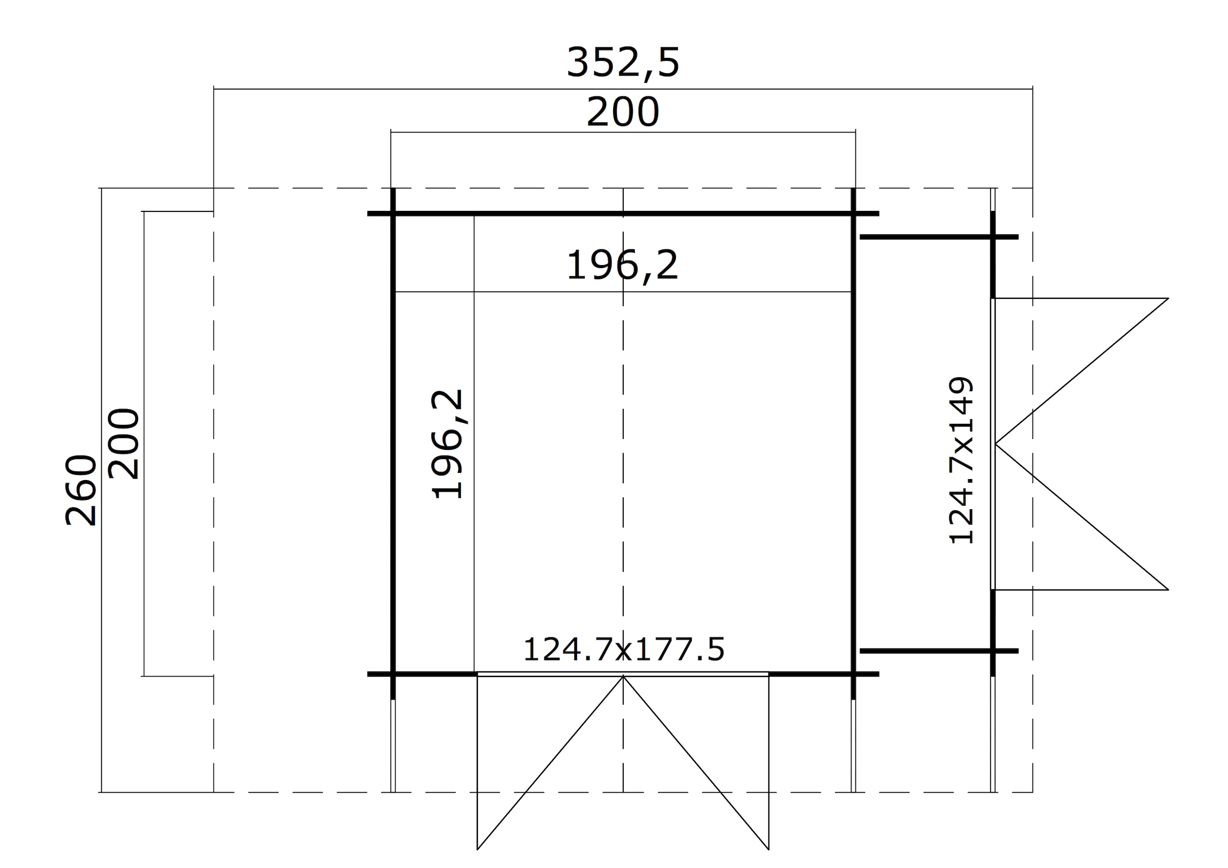 Nordic Holz Gartenhaus »Vilano 1«, mit 3 getrennten Bereiche