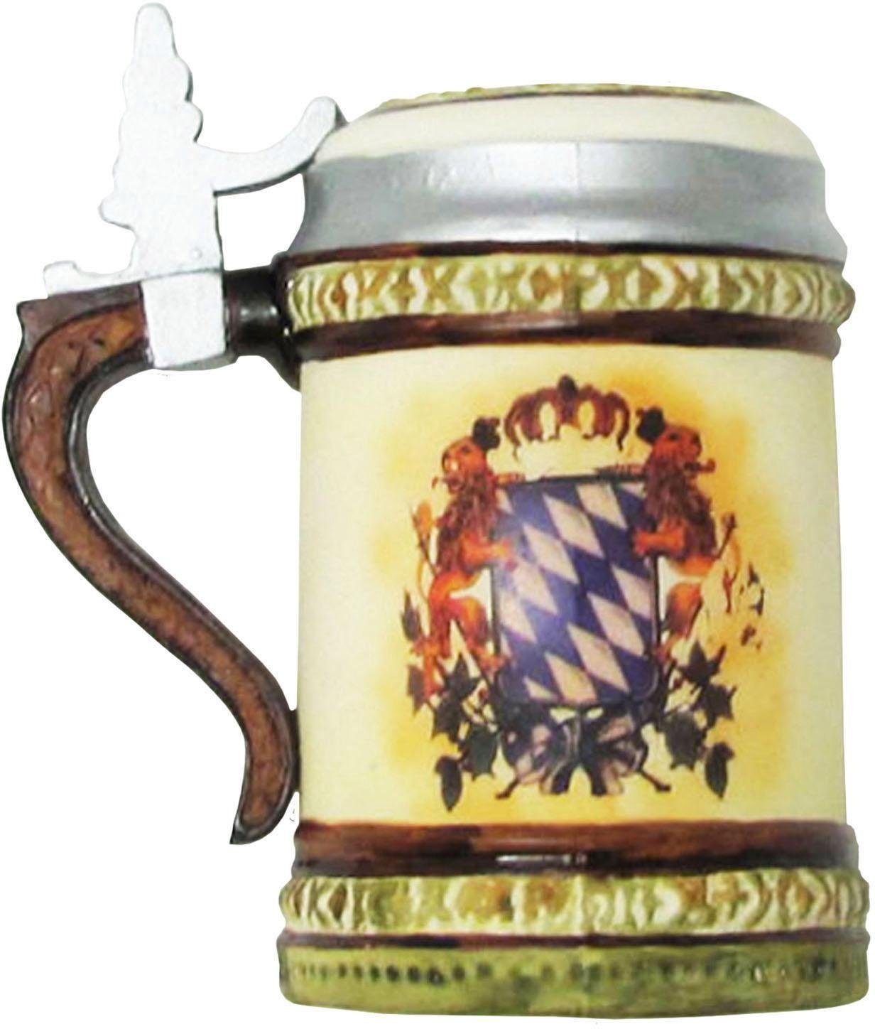 Krebs Glas Lauscha Christbaumschmuck "Bierkrug, Weihnachtsdeko, Christbaumschmuck", (1 tlg.), mundgeblasen