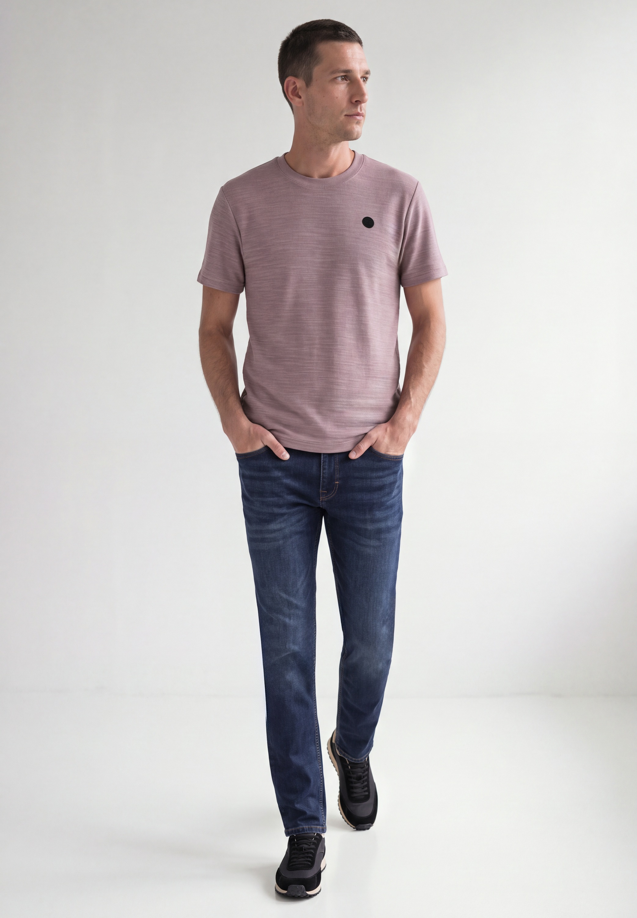 STREET ONE MEN T-Shirt mit Rundhalsausschnitt
