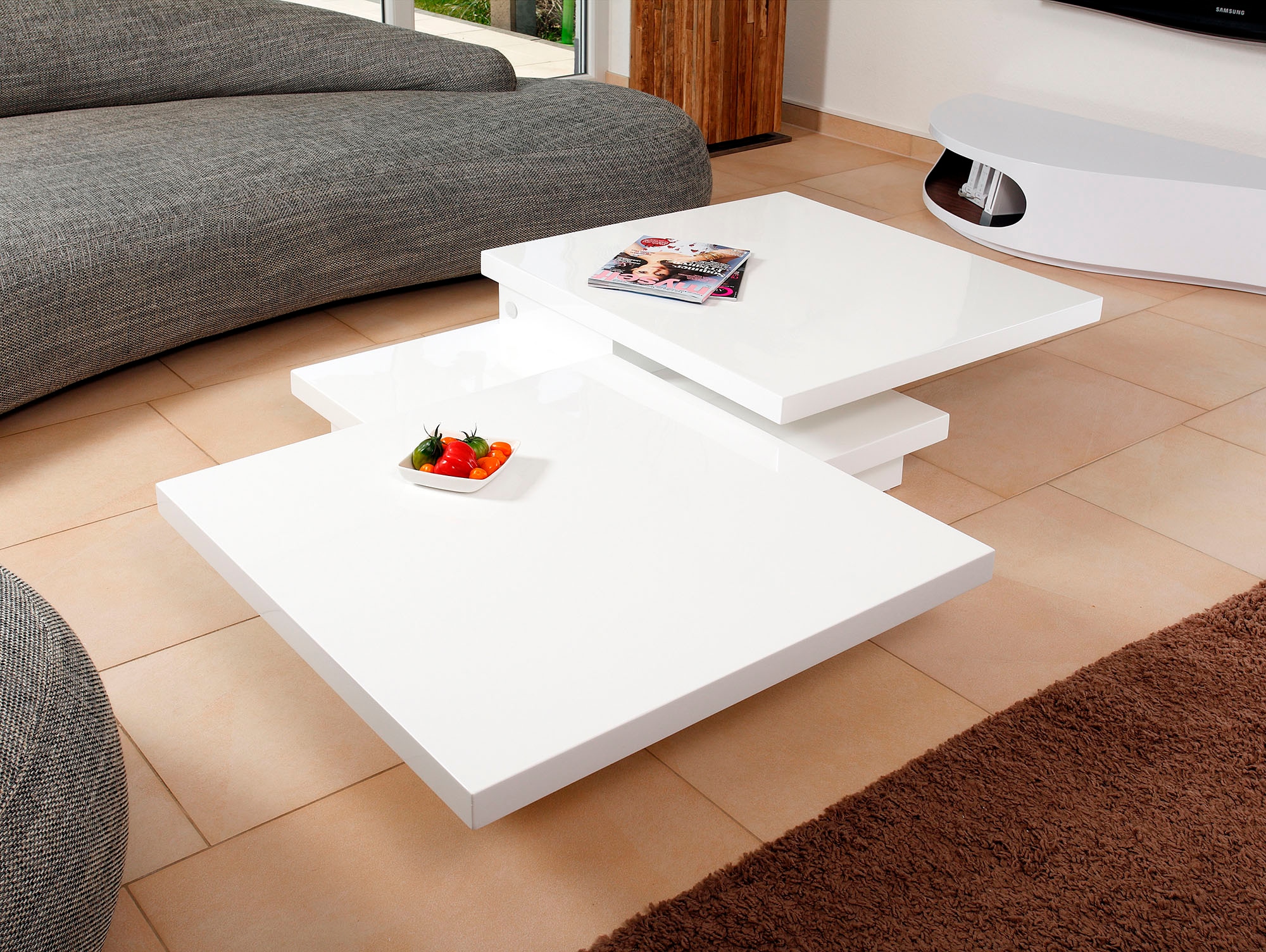 SalesFever Couchtisch, Drehbare Tischplatte - 360 Grad Flexibilität günstig online kaufen