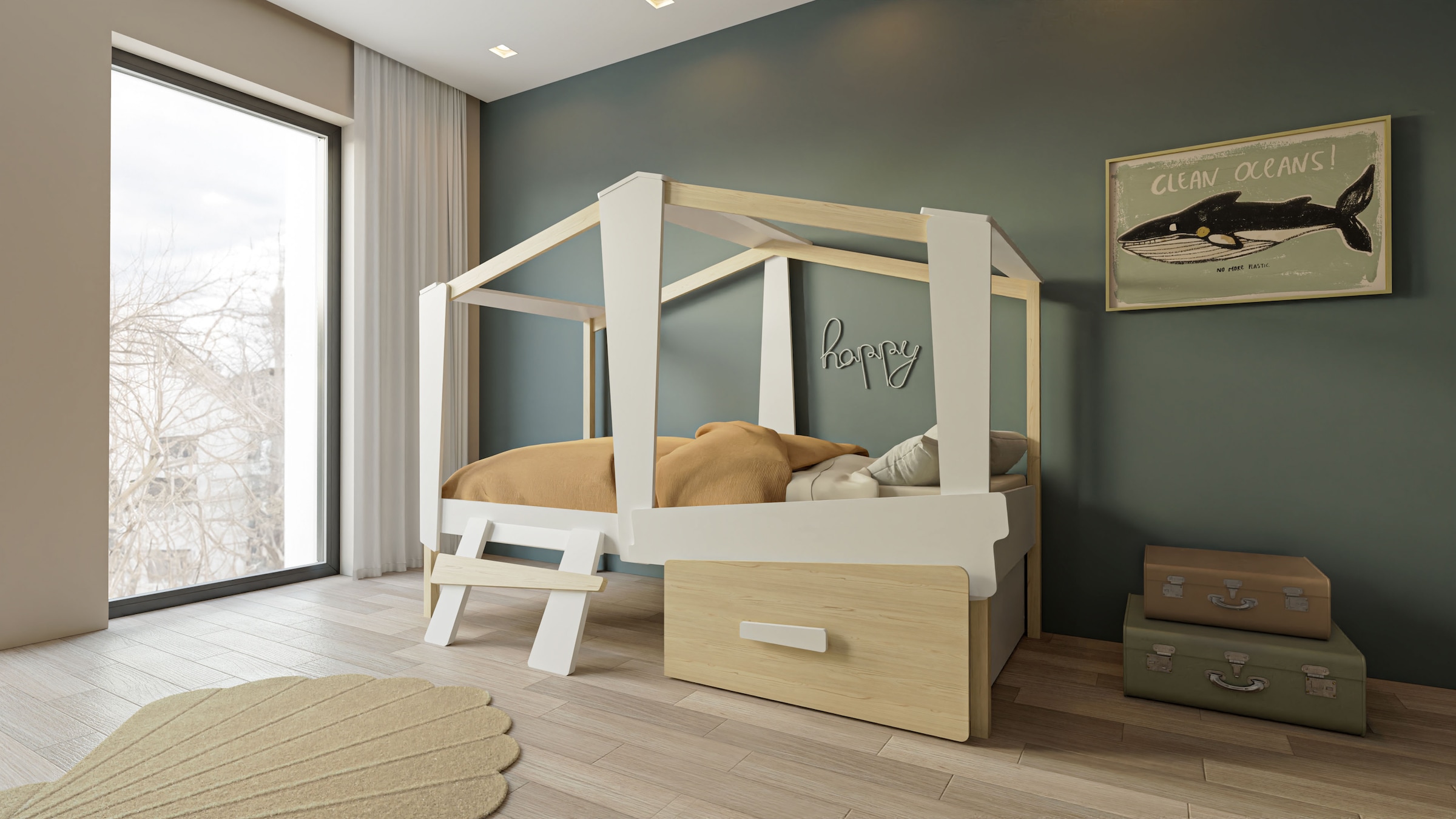 Demeyere GROUP Spielbett »Cabane«, Bett Form Baumhaus