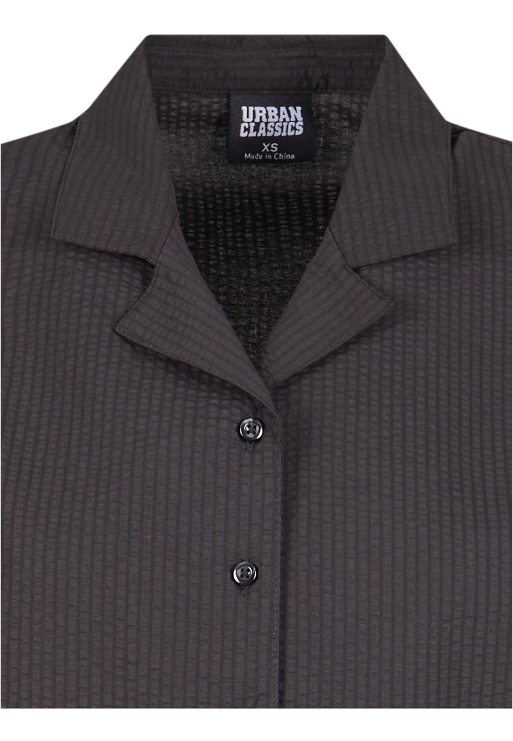 URBAN CLASSICS Langarmhemd »Urban Classics Damen Ladies Seersucker Shirt«