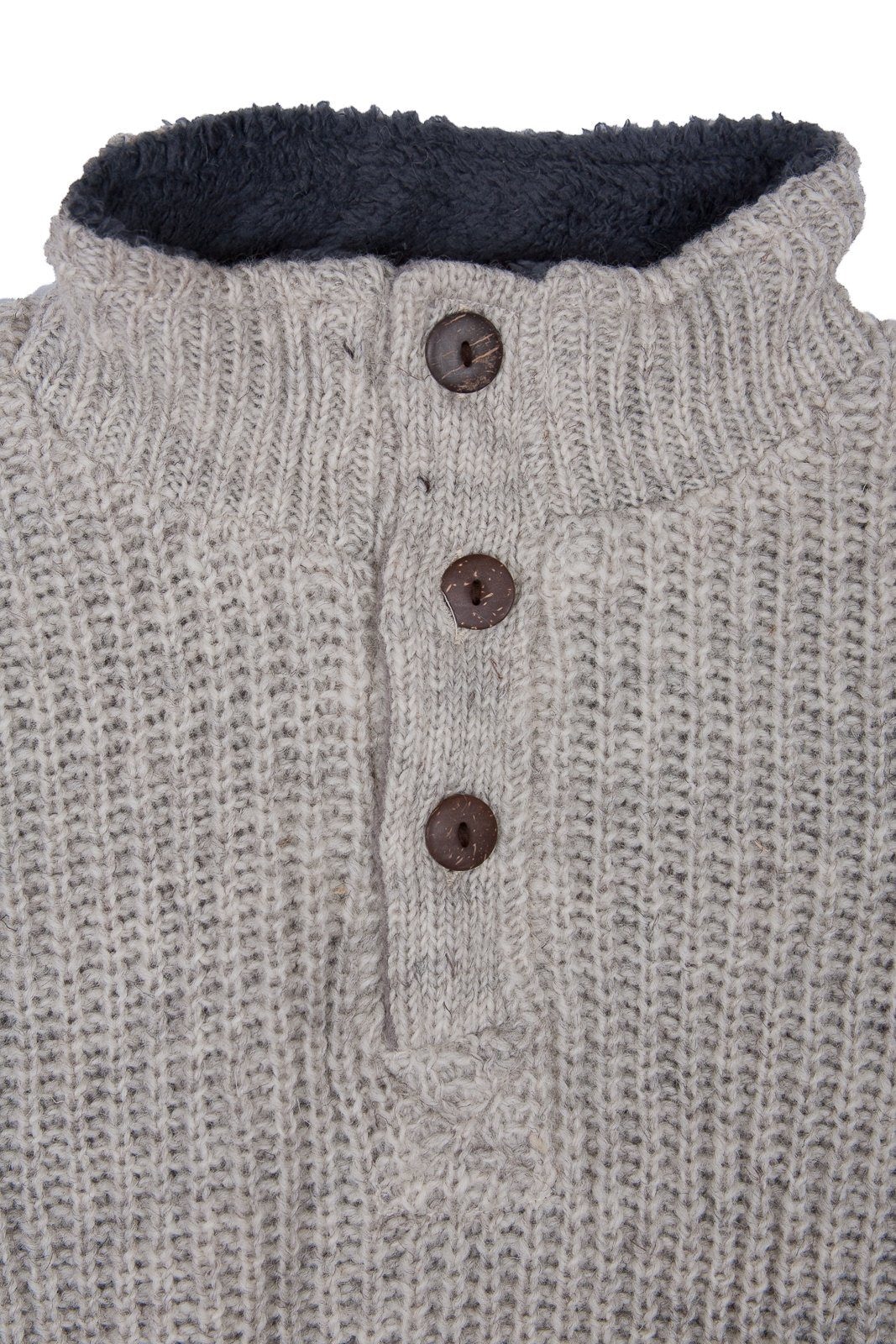 DEPROC Active Strickfleecejacke »Wollpullover mit Fleece ELKFORD MEN«
