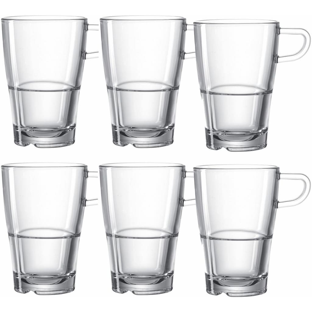 LEONARDO Latte-Macchiato-Glas »SENSO«, (Set, 6 tlg.)