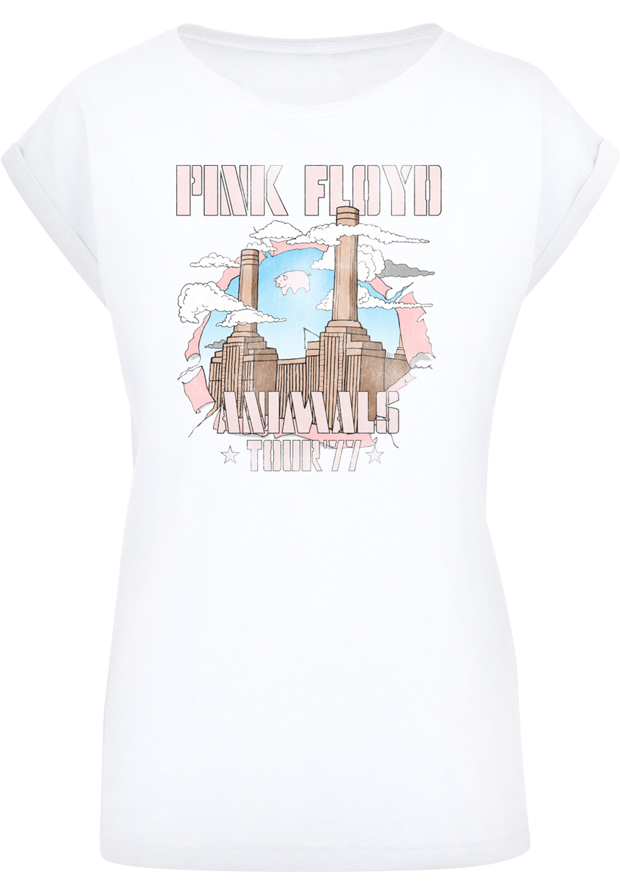 Merch,Regular-Fit,Kurze BAUR Rock Floyd Factory Animal F4NT4STIC T-Shirt Album Ärmel,Bandshirt Damen,Premium bestellen »Pink | für Musik«, Shirt