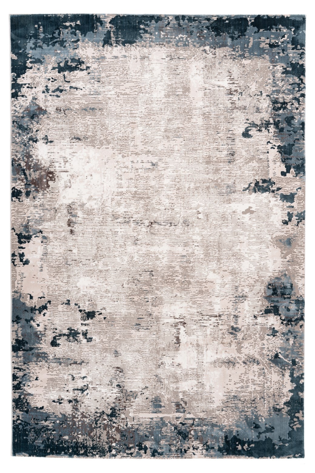 Teppich KAYOOM "Olivo 922", blau, B:120cm H:13mm L:170cm, Polyester, Teppiche, Teppich, Kurzflor, Vintage, Modernes Muster, Deko, Vegan