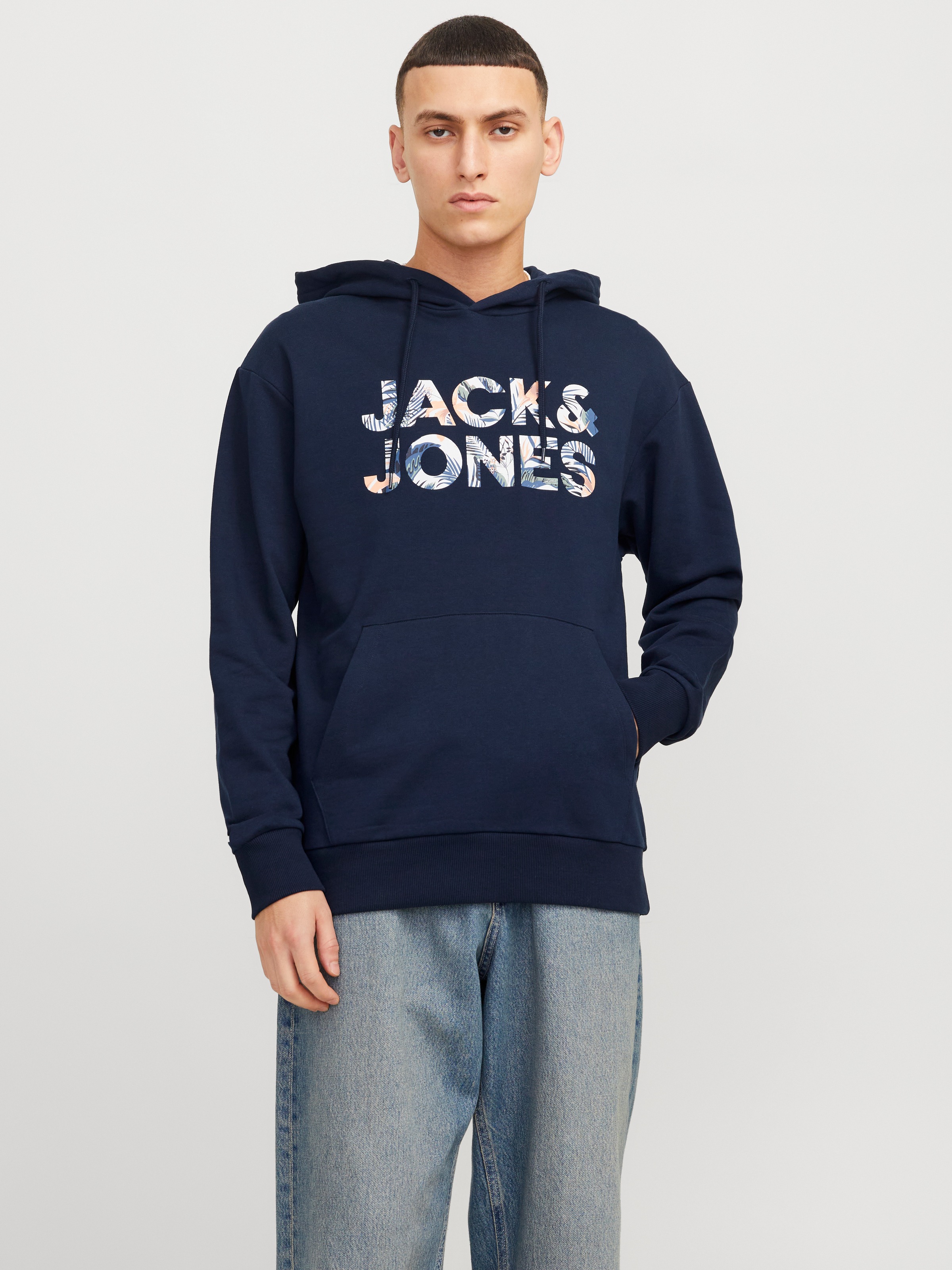 Jack & Jones Kapuzensweatshirt »JJEBRYAN CORP LOGO SWEAT HOOD NOOS«, mit Logo Druck