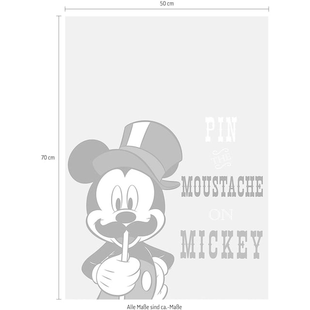 Komar Poster »Mickey Mouse Moustache«, Disney, (1 St.), Kinderzimmer,  Schlafzimmer, Wohnzimmer | BAUR