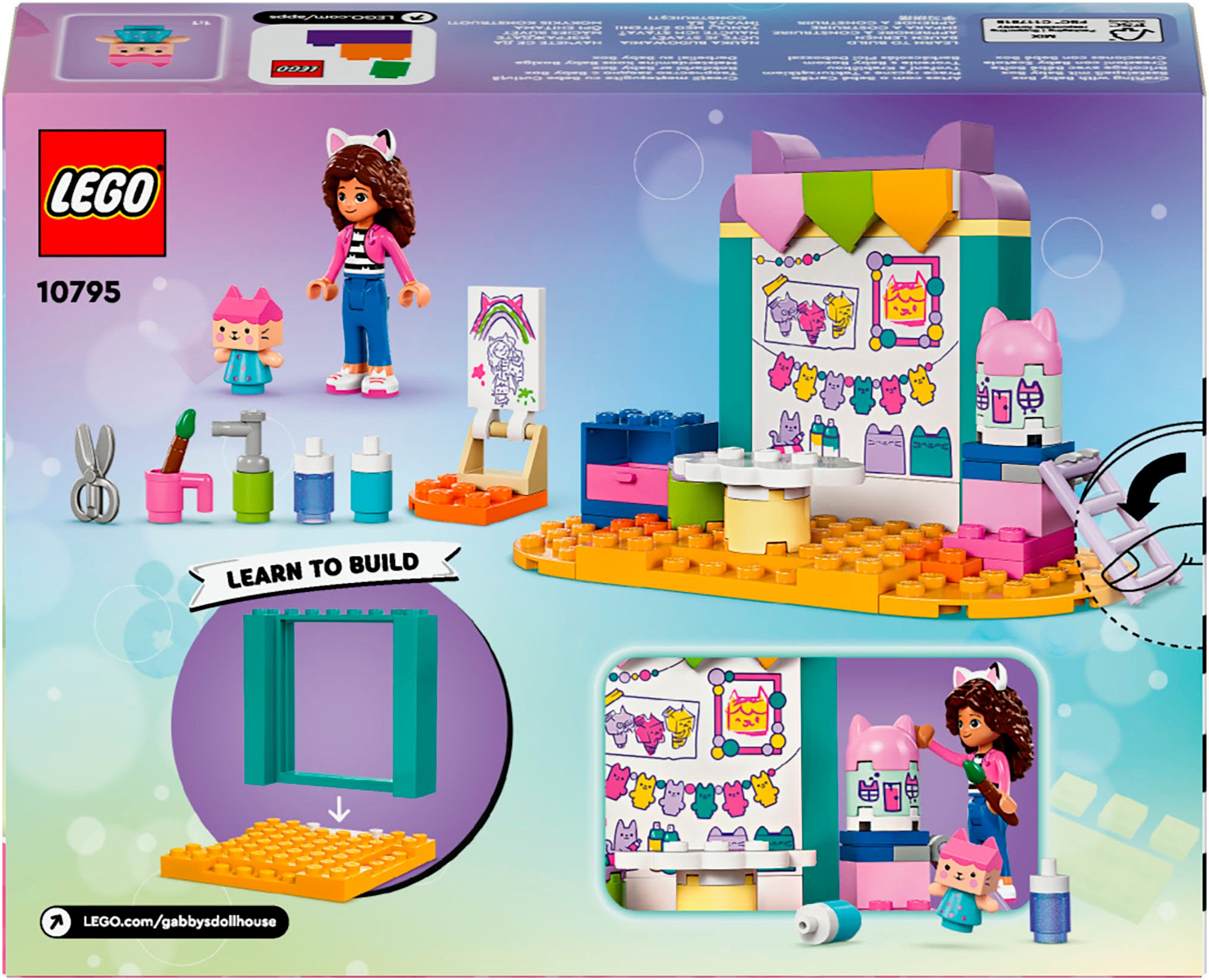 LEGO® Konstruktionsspielsteine »Bastelspaß mit Baby Box (10795), LEGO Gabby's Dollhouse«, (60 St.), Made in Europe