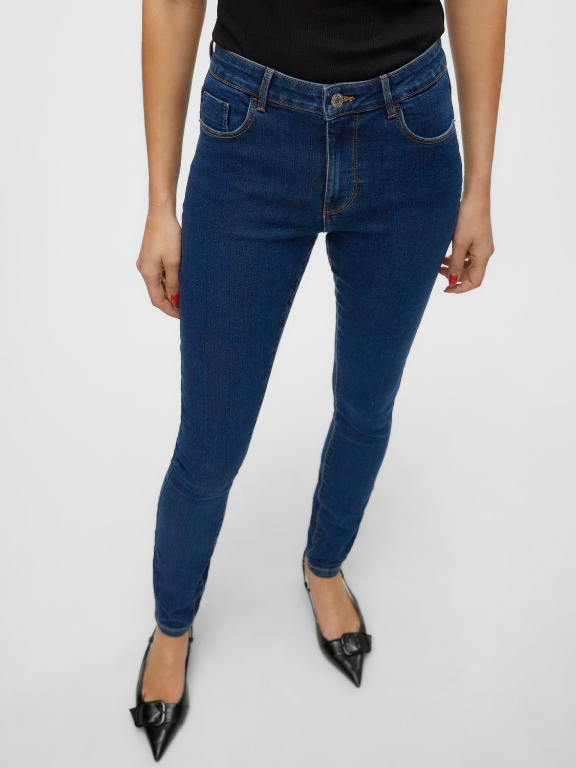 Vero Moda Skinny-fit-Jeans "VMELLY MR SKINNY JEANS BLUE NOOS" günstig online kaufen