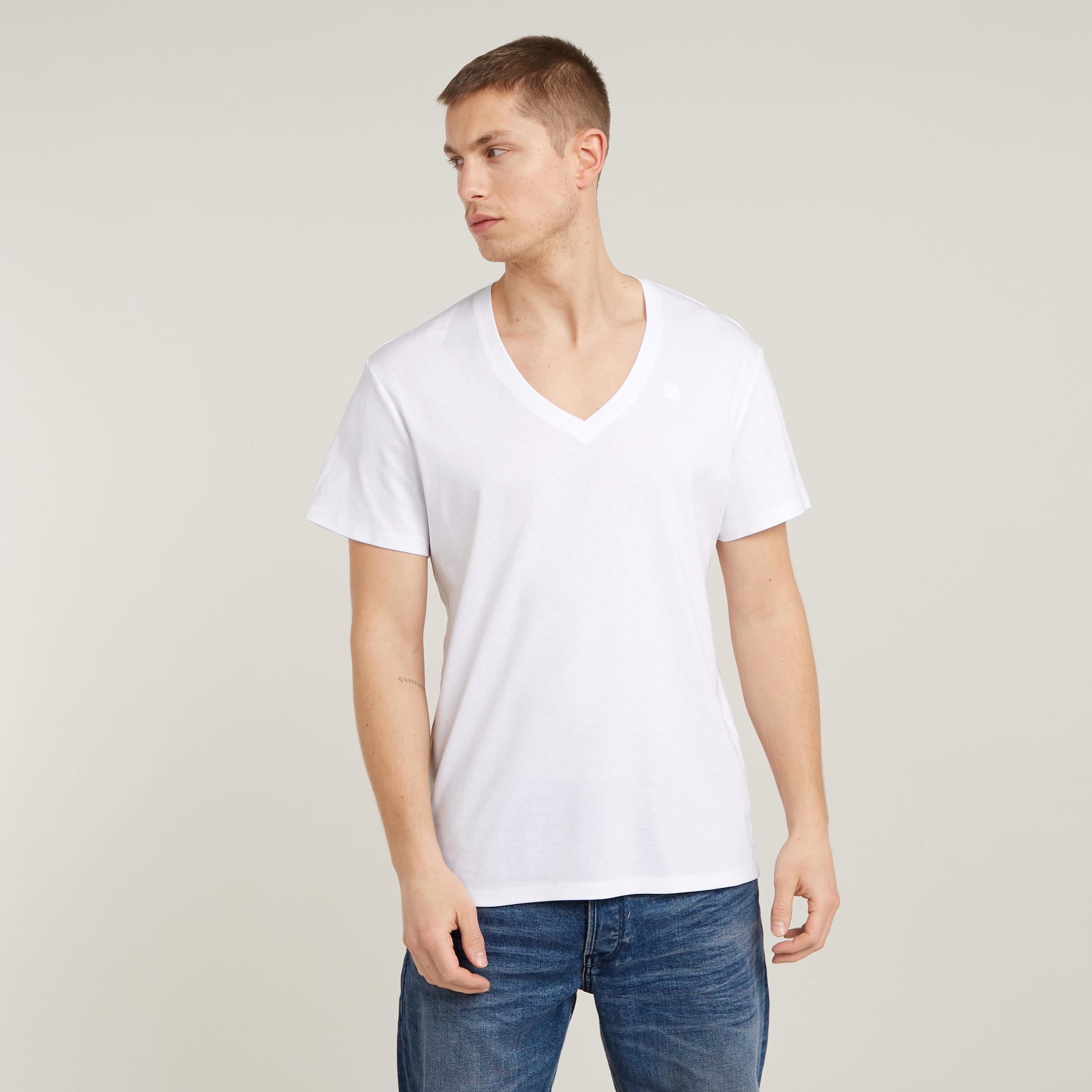 G-STAR V-Shirt, (Packung, 2 tlg.), im Zweierpack