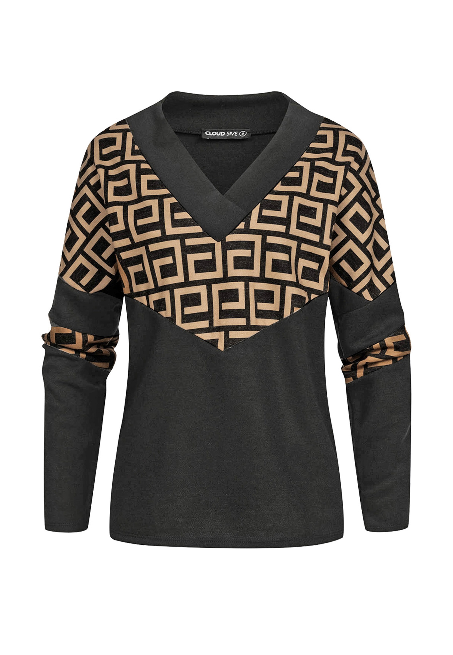 CLOUD 5IVE Sweater "CLOUD 5IVE V-Neck Sweater Pullover mit Geo-Print" günstig online kaufen