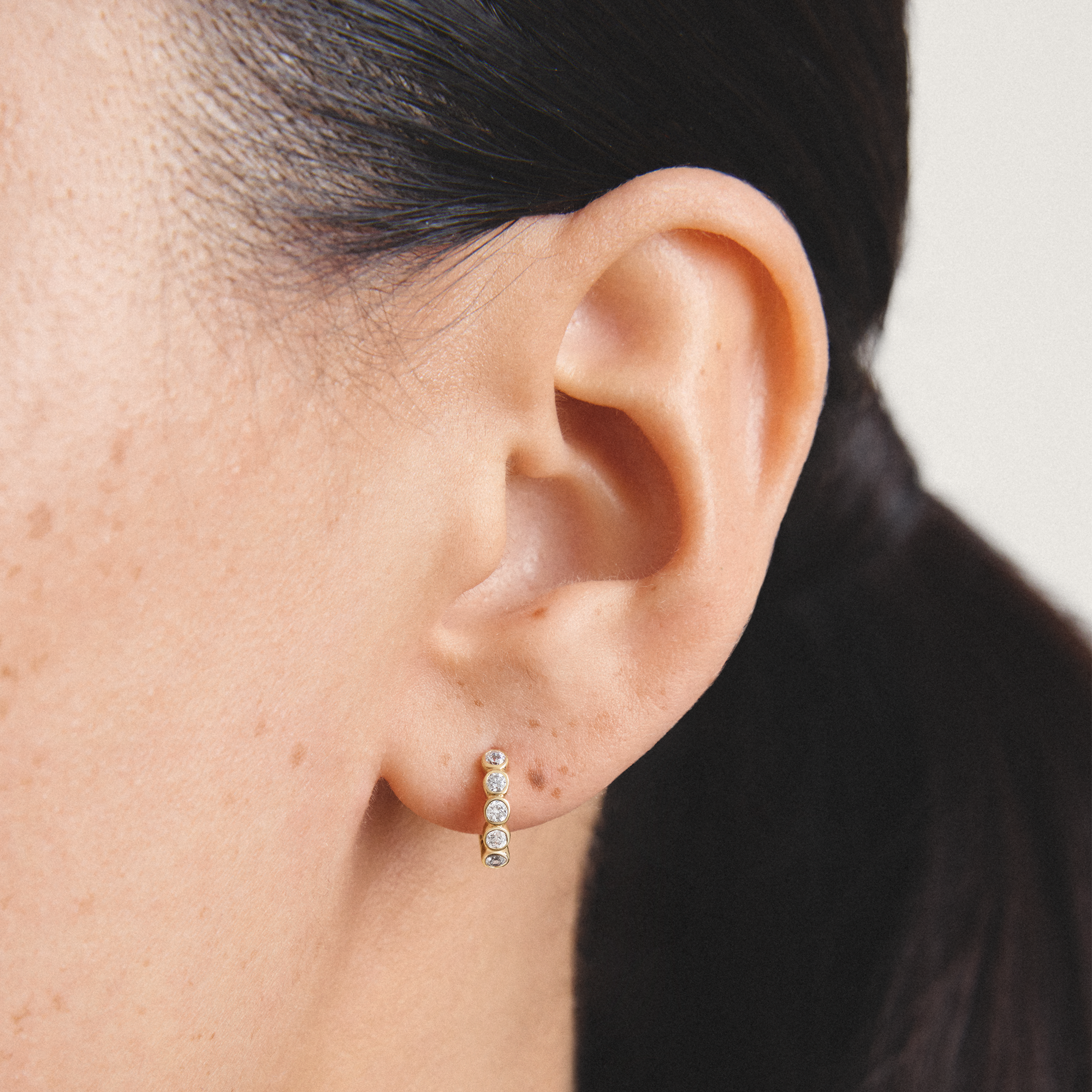 THOMAS SABO Paar Creolen »gelbgoldfarben mit Zirkonia« mit Zirkonia (synth.)