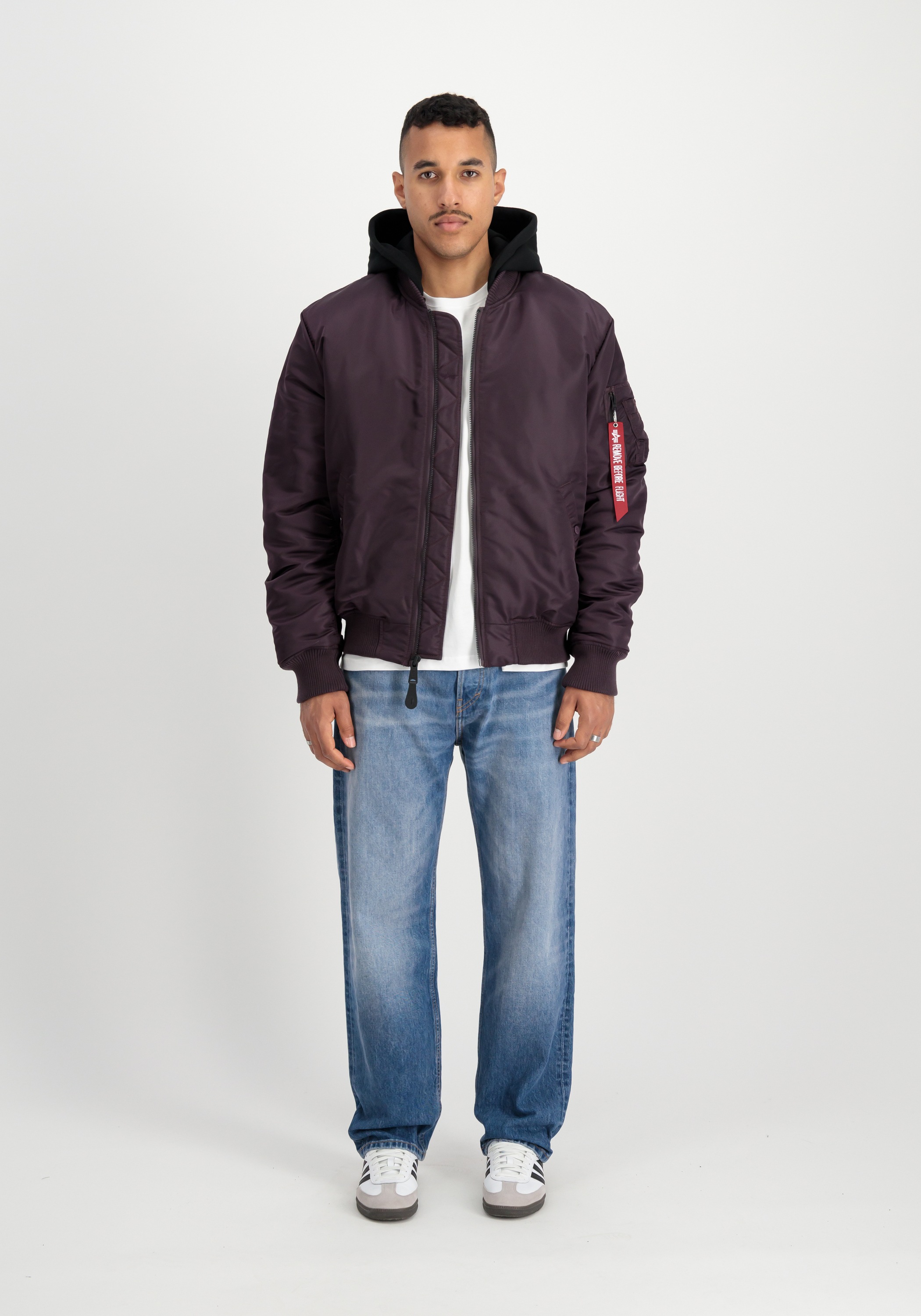 Thumbnail - Alpha Industries Bomberjacke "Alpha Industries Men - Bomber Jackets MA-1 Zip Hood Back EMB"