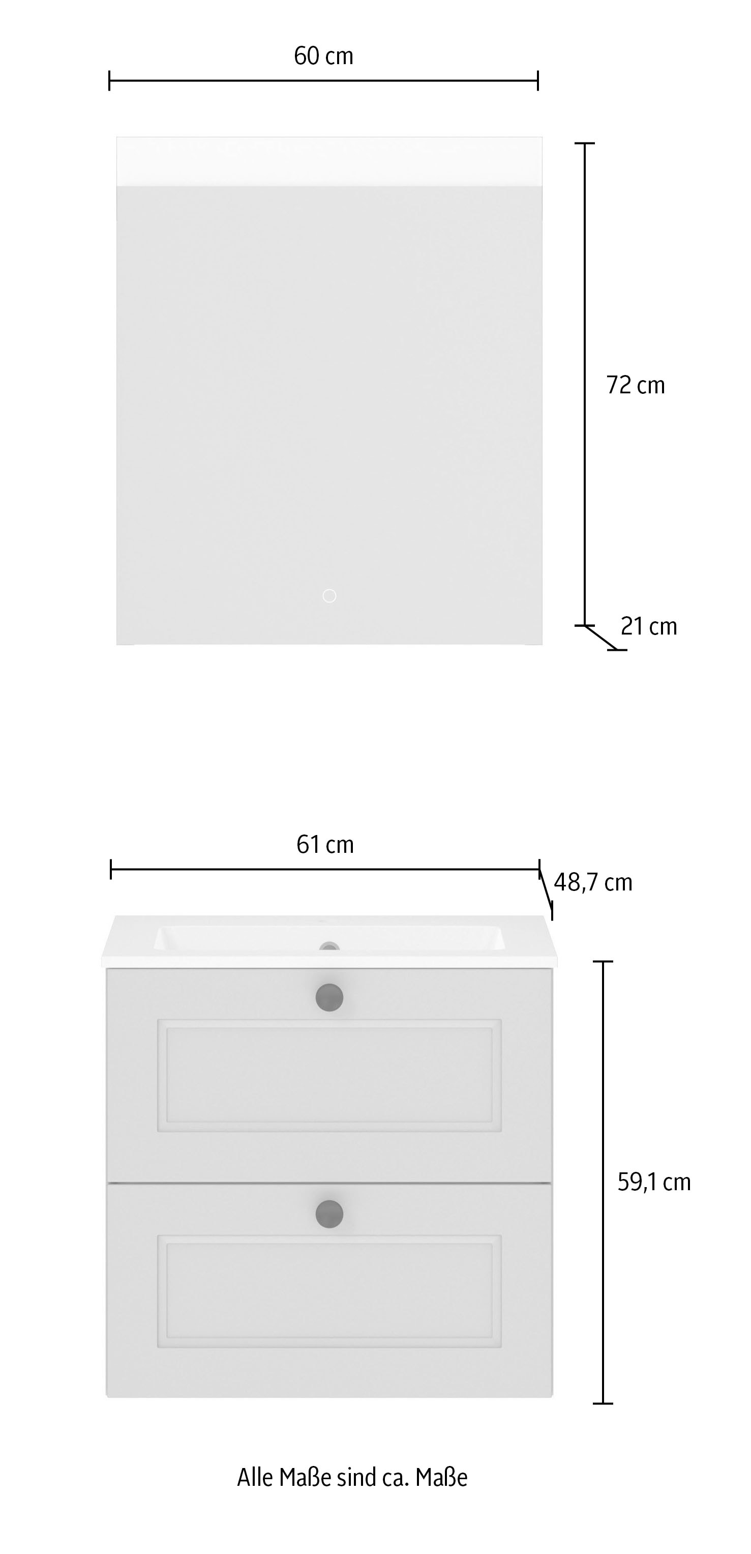 nobilia® Badmöbel-Set »Cascada«
